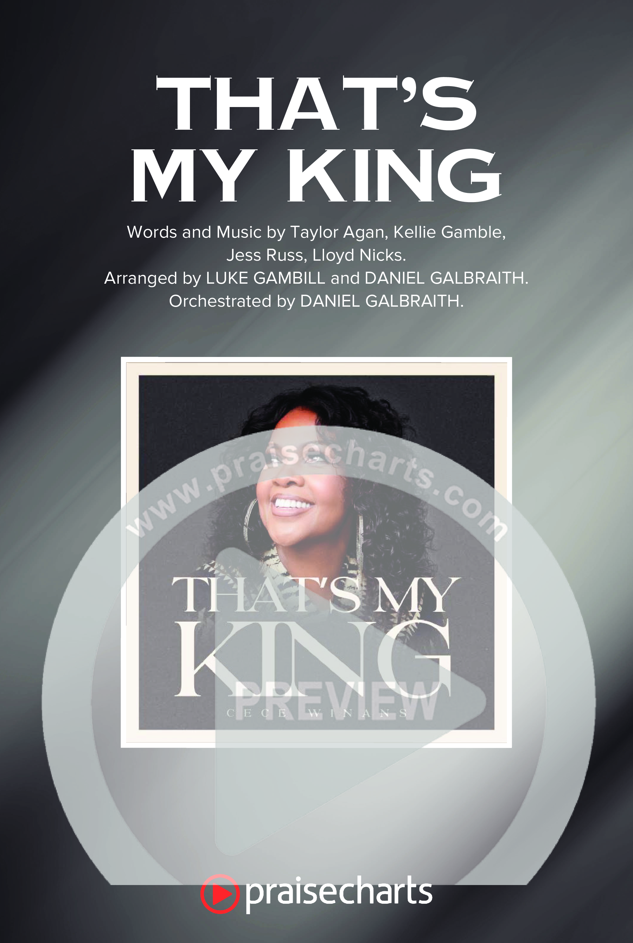 That's My King (Unison/2-Part) Octavo Cover Sheet (CeCe Winans / Arr. Luke Gambill)