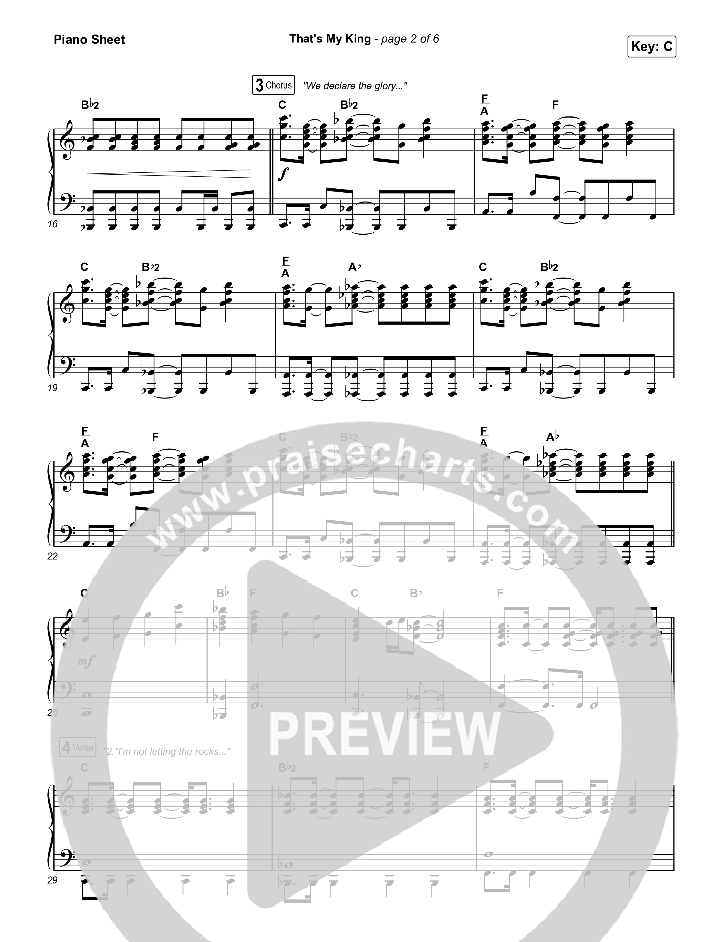 That's My King (Unison/2-Part) Piano Sheet (CeCe Winans / Arr. Luke Gambill)