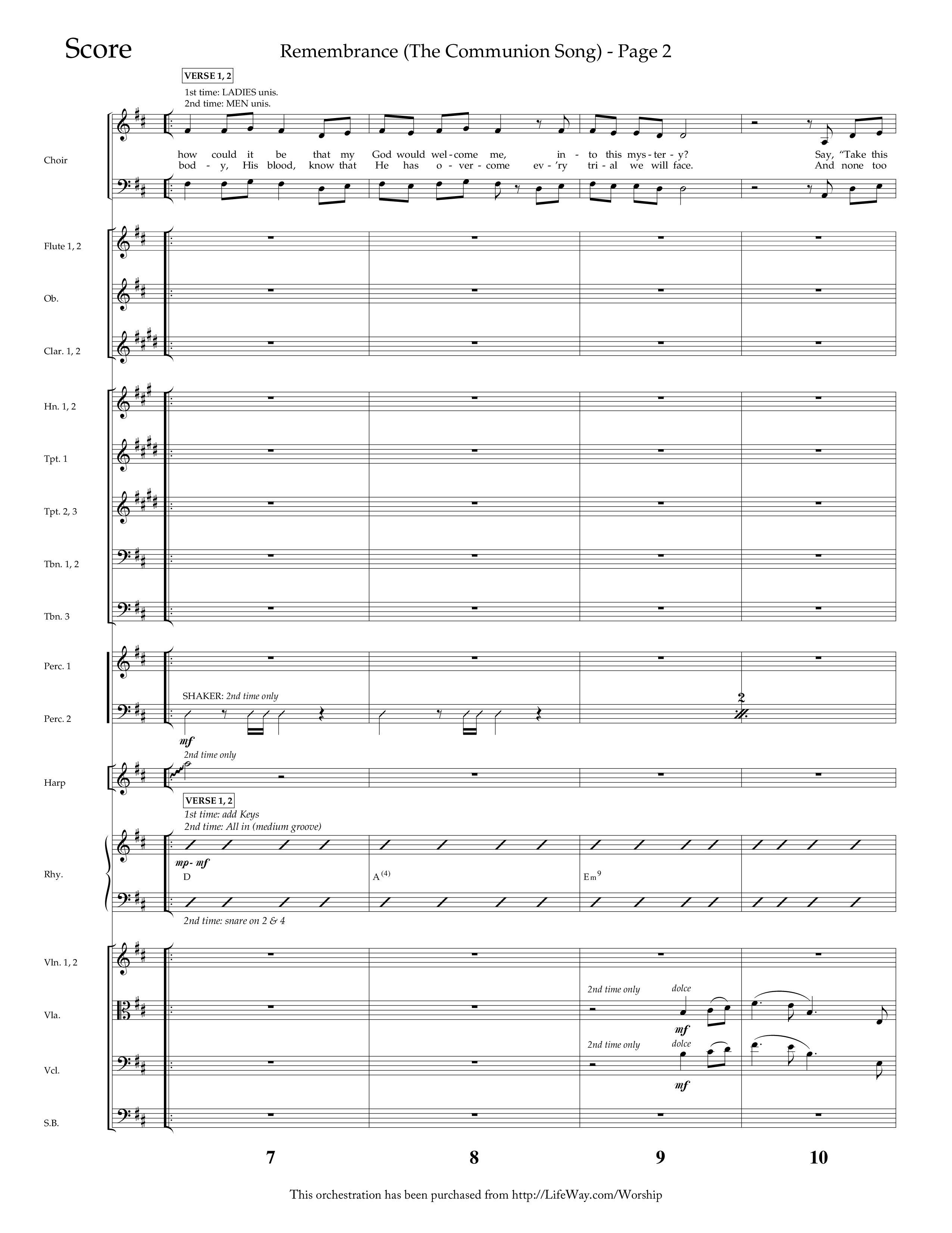 Remembrance (Choral Anthem SATB) Conductor's Score (Lifeway Choral / Arr. Charlie Sinclair / Arr. Carol Tornquist / Orch. Danny Zaloudik)