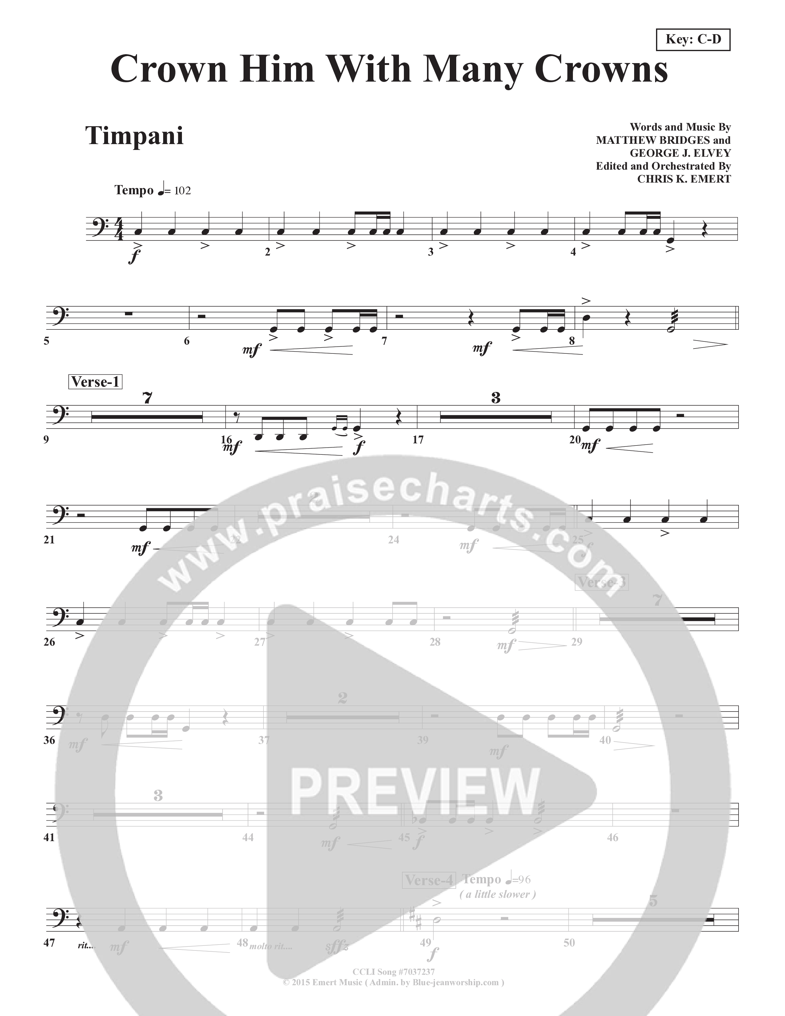 Crown Him With Many Crowns Timpani (Chris Emert)