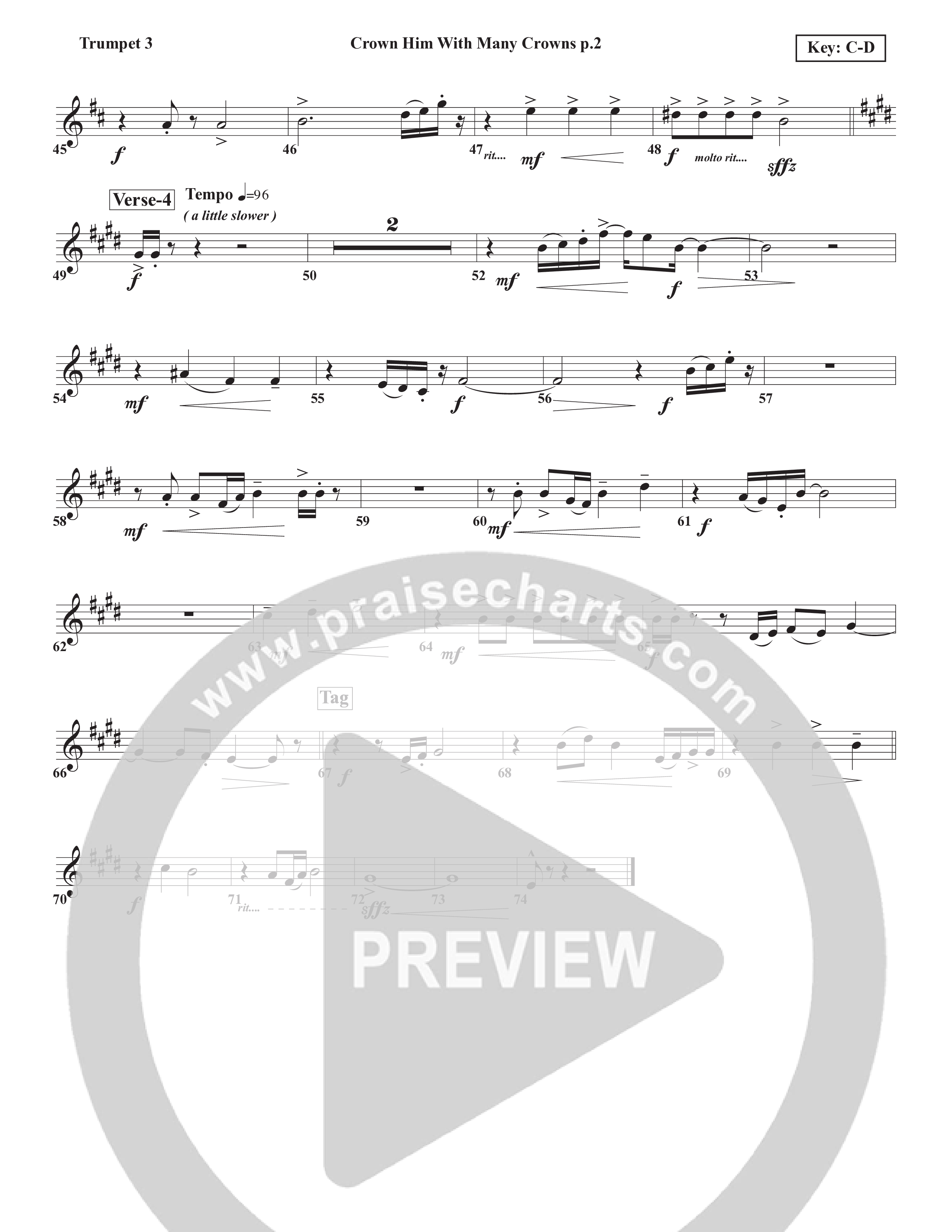 Crown Him With Many Crowns Trumpet 3 (Chris Emert)