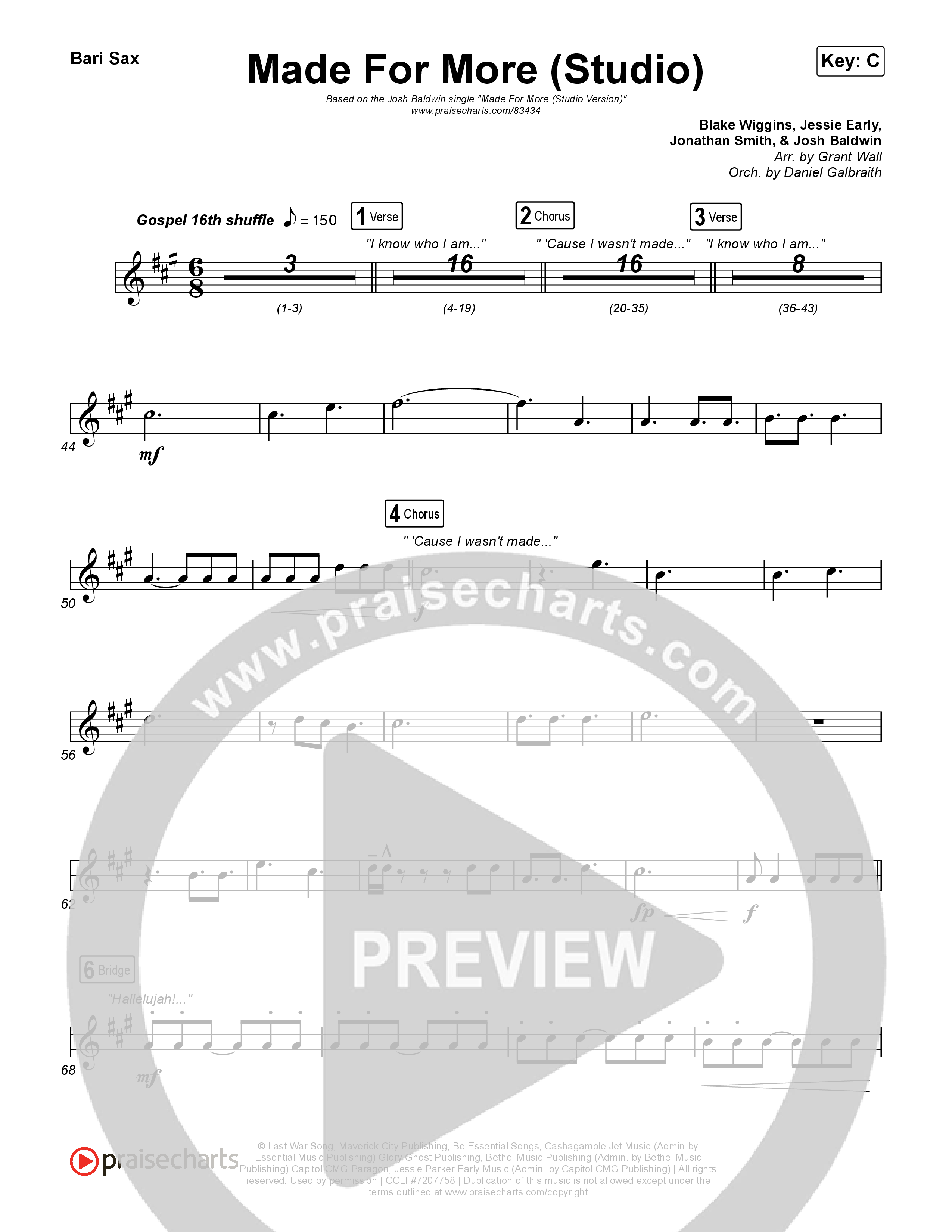 Made For More (Studio) Bari Sax (Josh Baldwin)