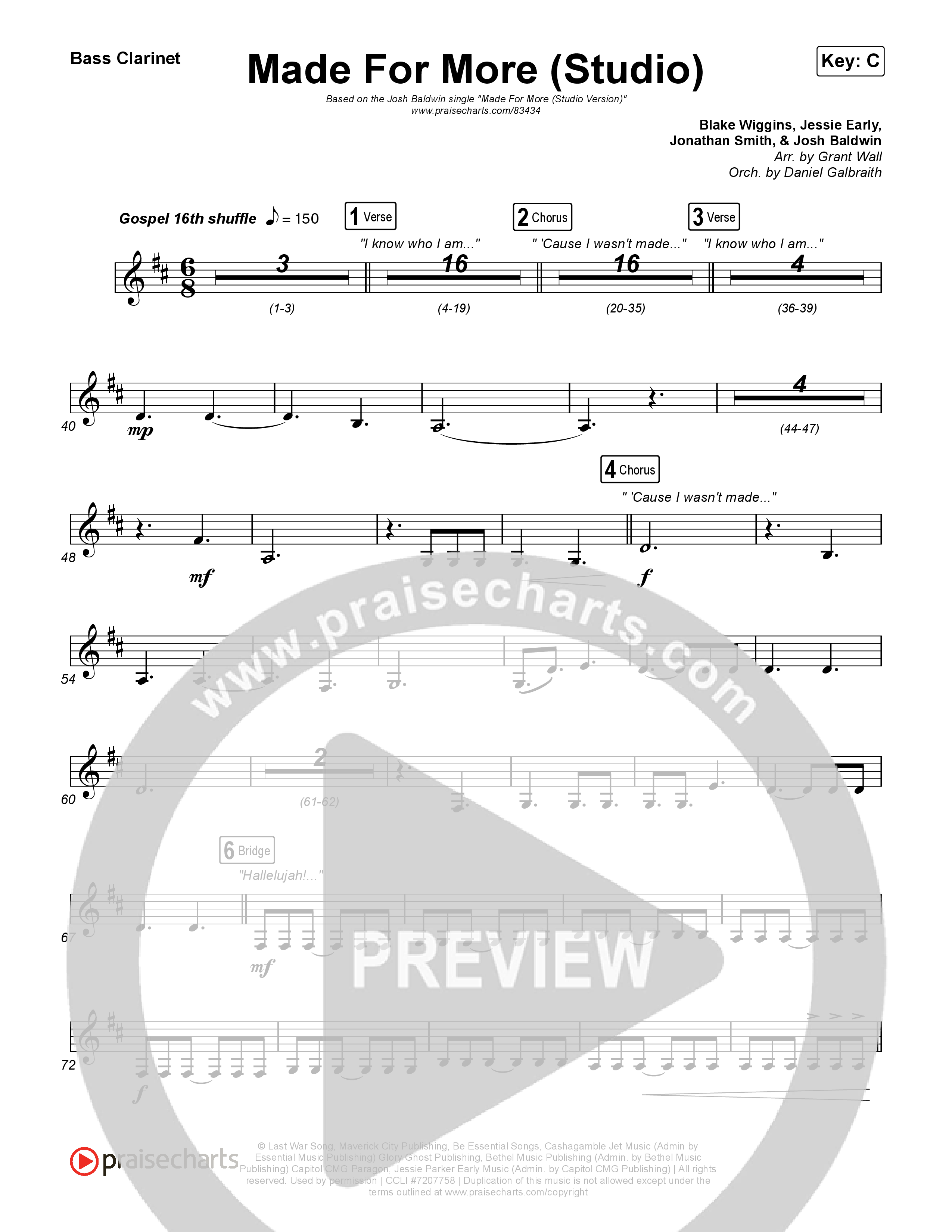 Made For More (Studio) Bass Clarinet (Josh Baldwin)