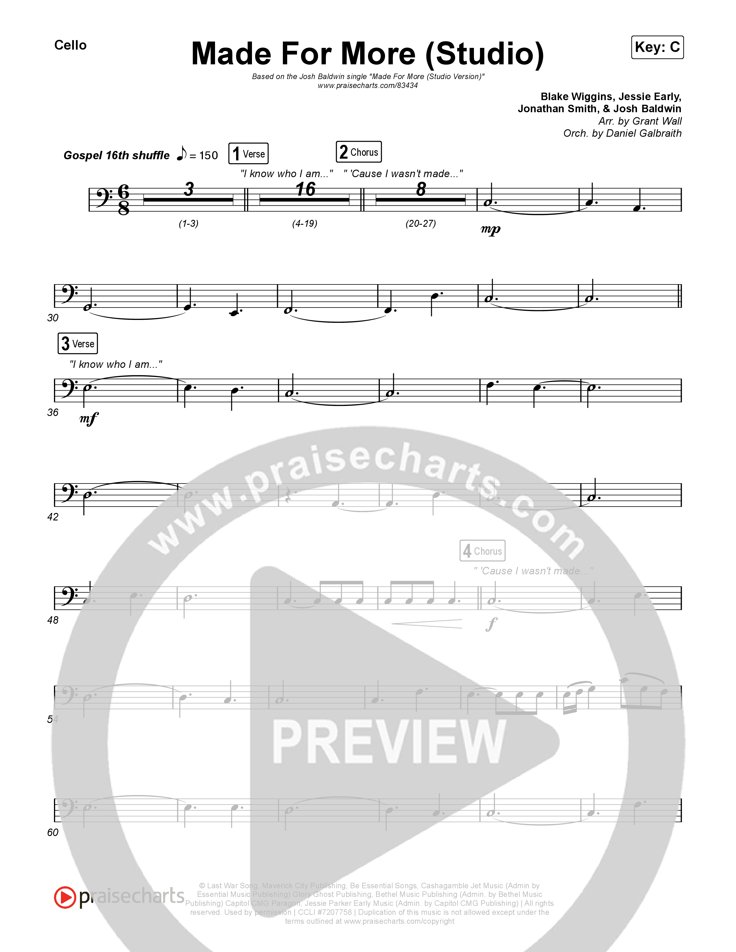 Made For More (Studio) Cello (Josh Baldwin)