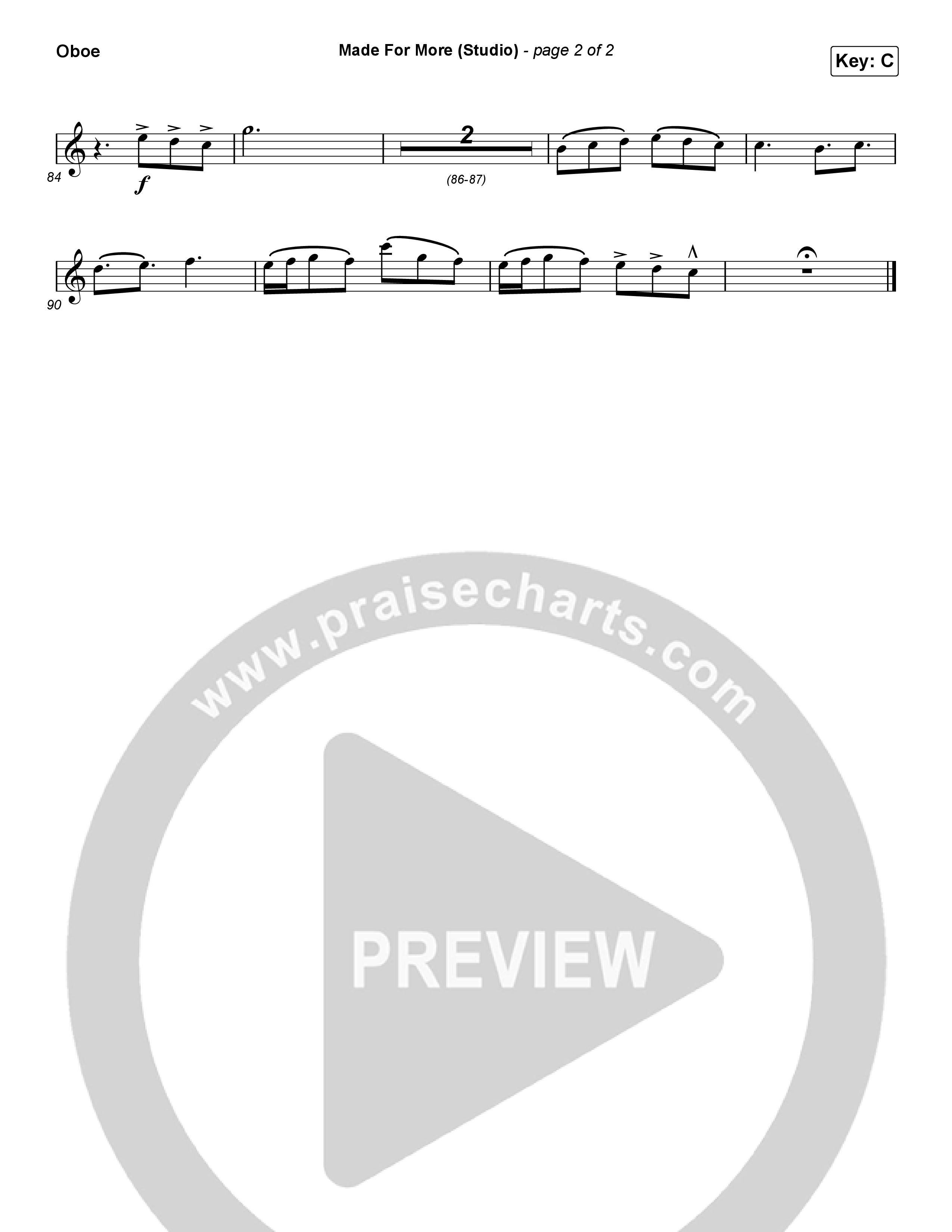 Made For More (Studio) Oboe (Josh Baldwin)