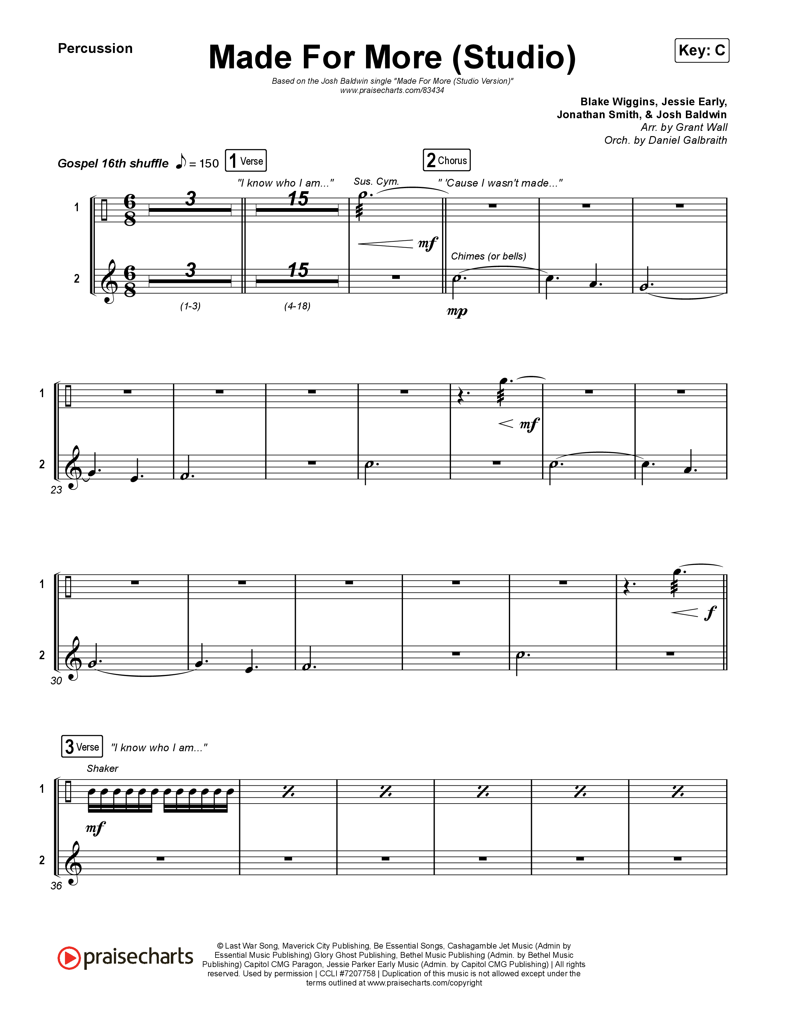 Made For More (Studio) Percussion (Josh Baldwin)