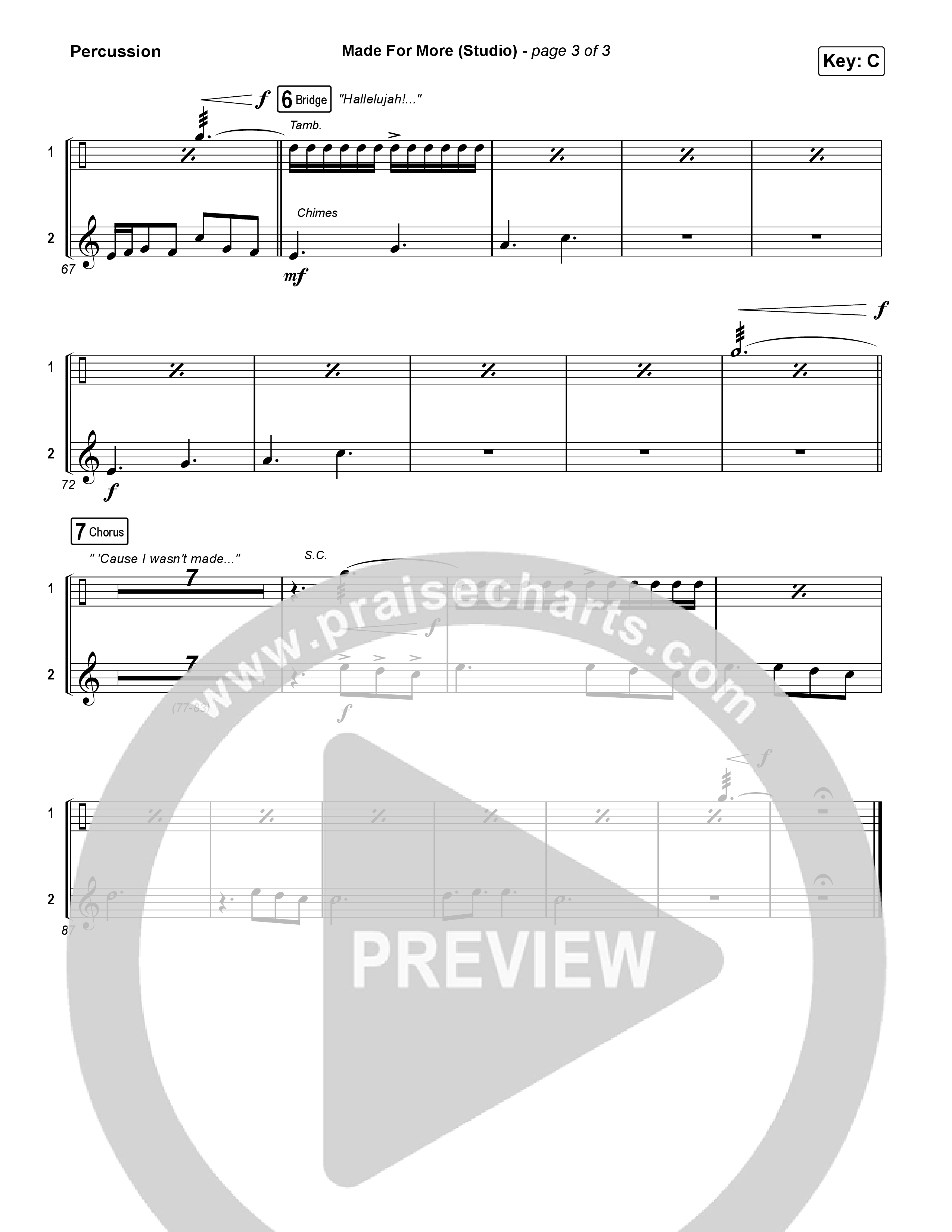 Made For More (Studio) Percussion (Josh Baldwin)