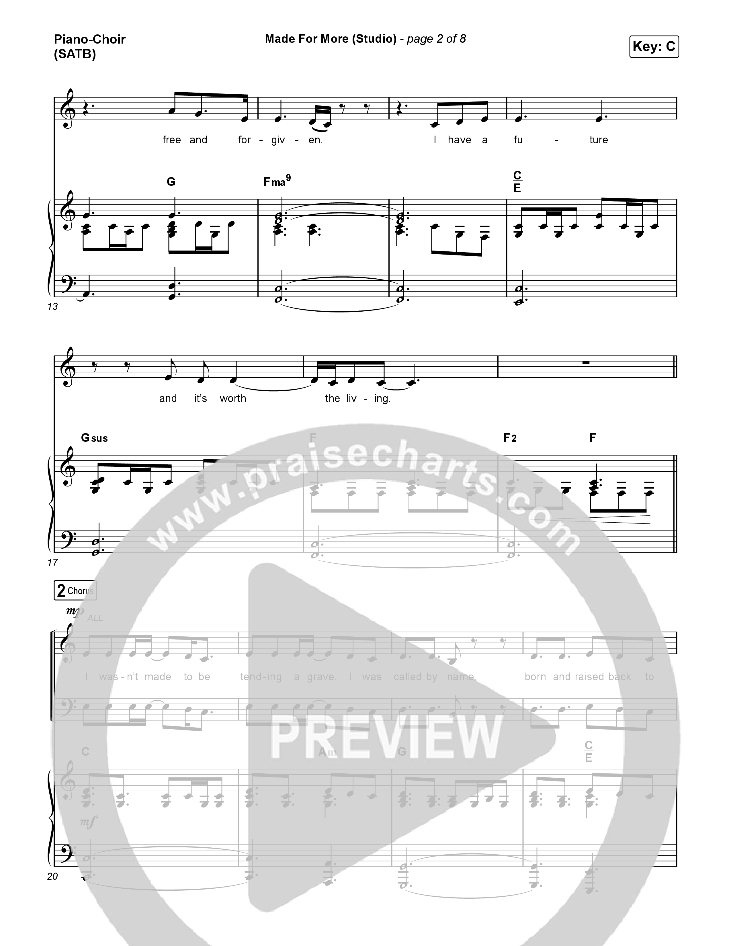 Made For More (Studio) Piano/Vocal Pack (Josh Baldwin)