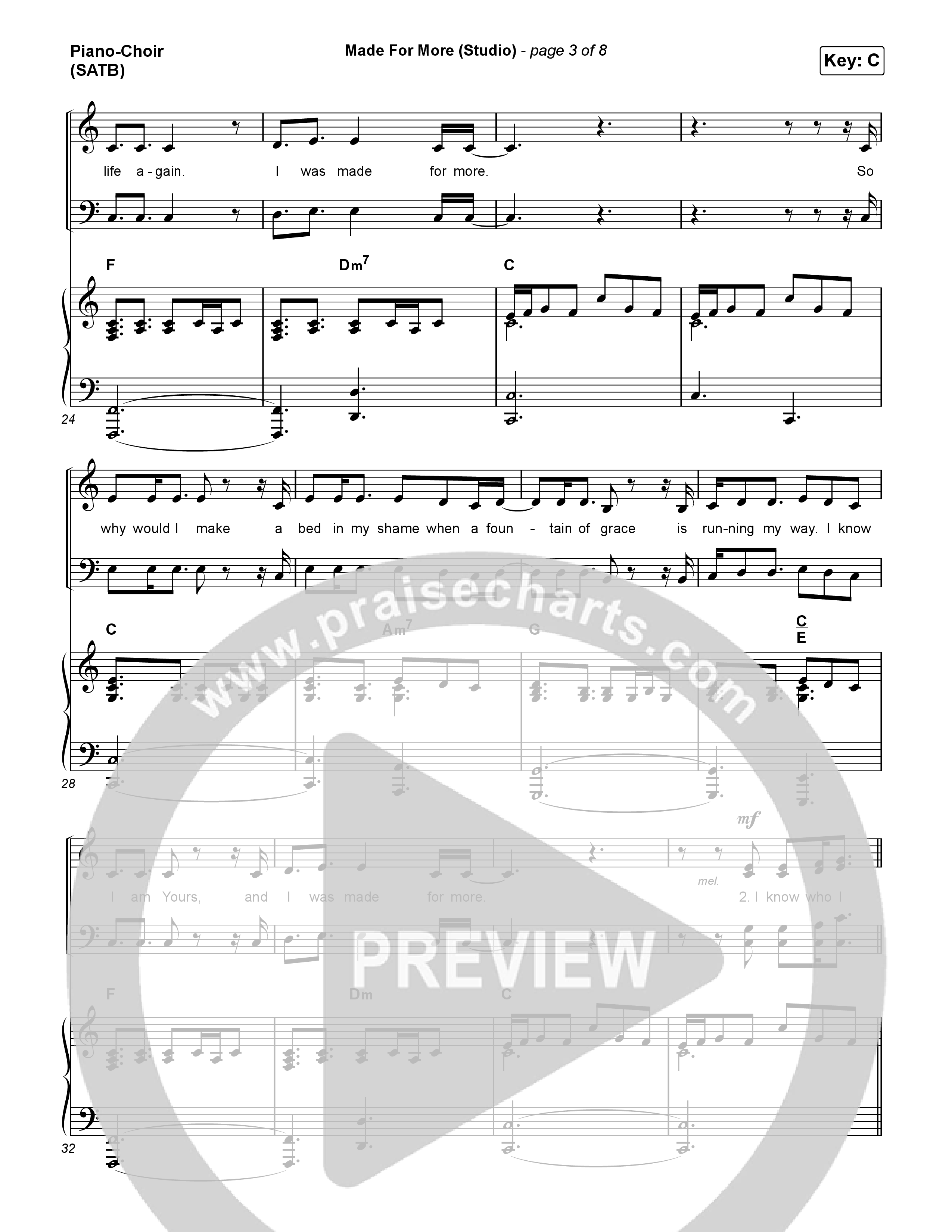 Made For More (Studio) Piano/Vocal Pack (Josh Baldwin)