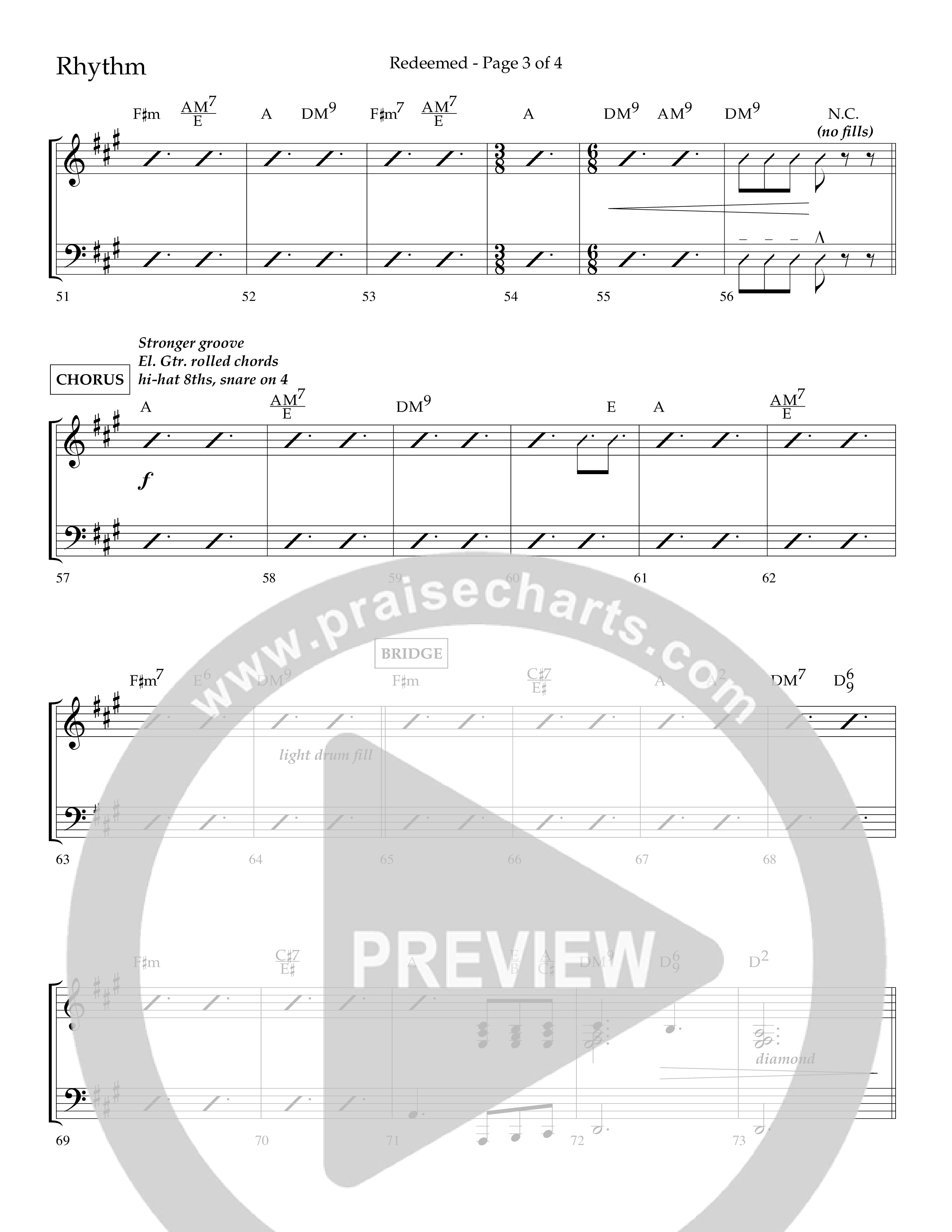 Redeemed (Choral Anthem SATB) Lead Melody & Rhythm (Lifeway Choral / Arr. Danny Zaloudik)