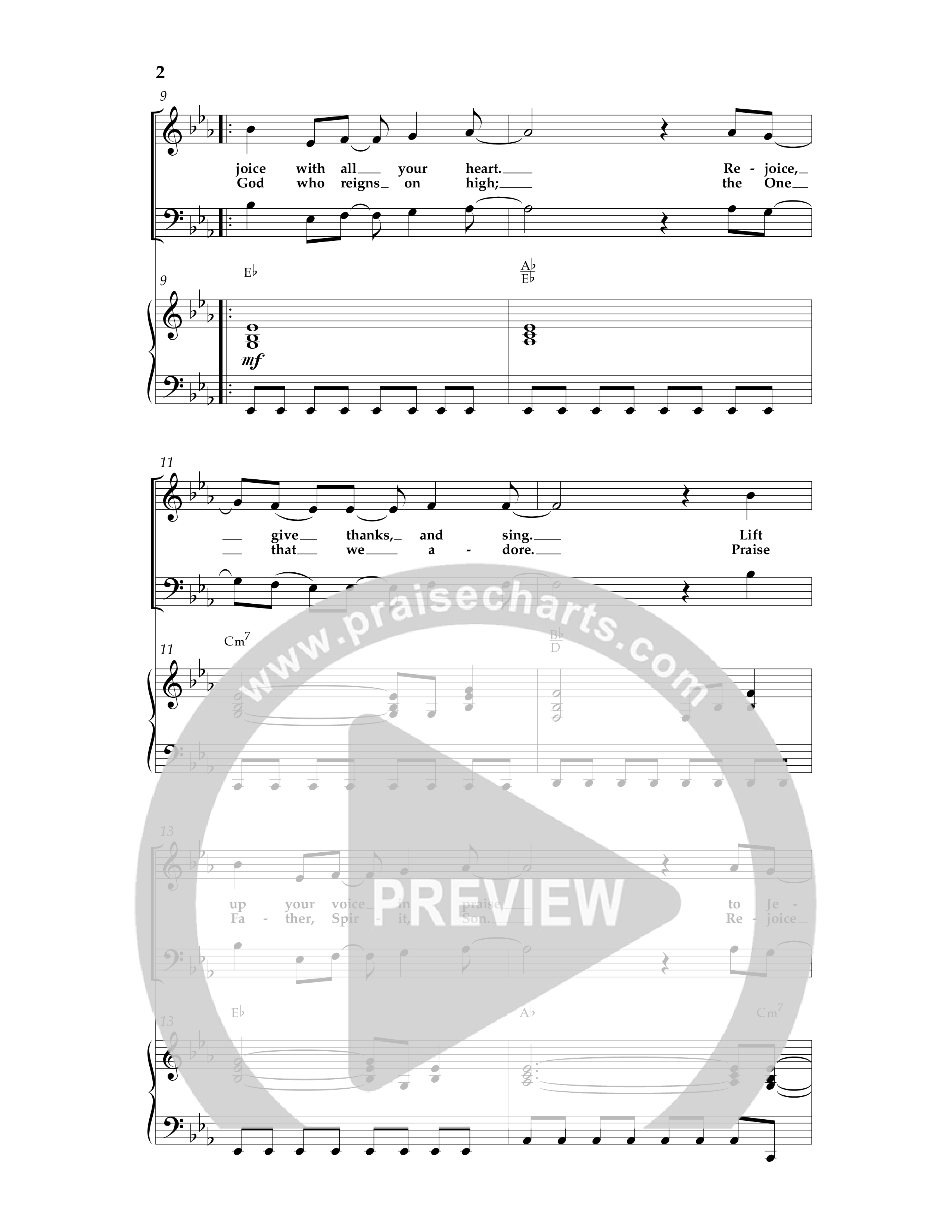 Rejoice, Give Thanks And Sing (with Rejoice, The Lord Is King, Come, Thou Almighty King) (Choral Anthem SATB) Anthem (SATB/Piano) (Lifeway Choral / Arr. Dave Williamson)