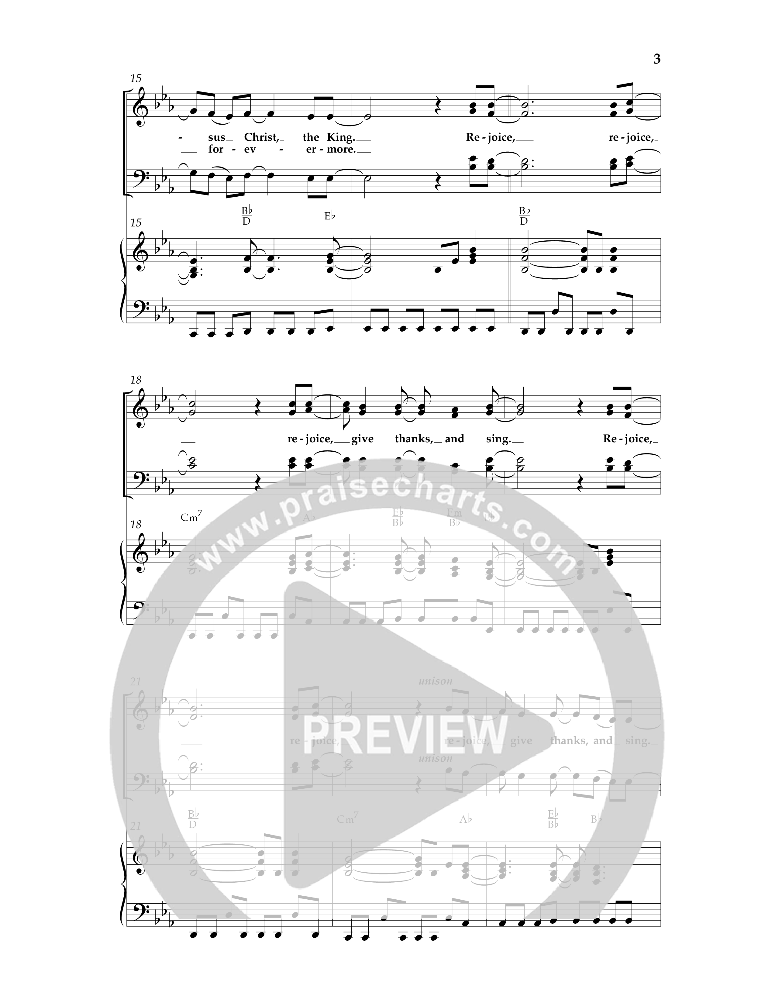 Rejoice, Give Thanks And Sing (with Rejoice, The Lord Is King, Come, Thou Almighty King) (Choral Anthem SATB) Anthem (SATB/Piano) (Lifeway Choral / Arr. Dave Williamson)