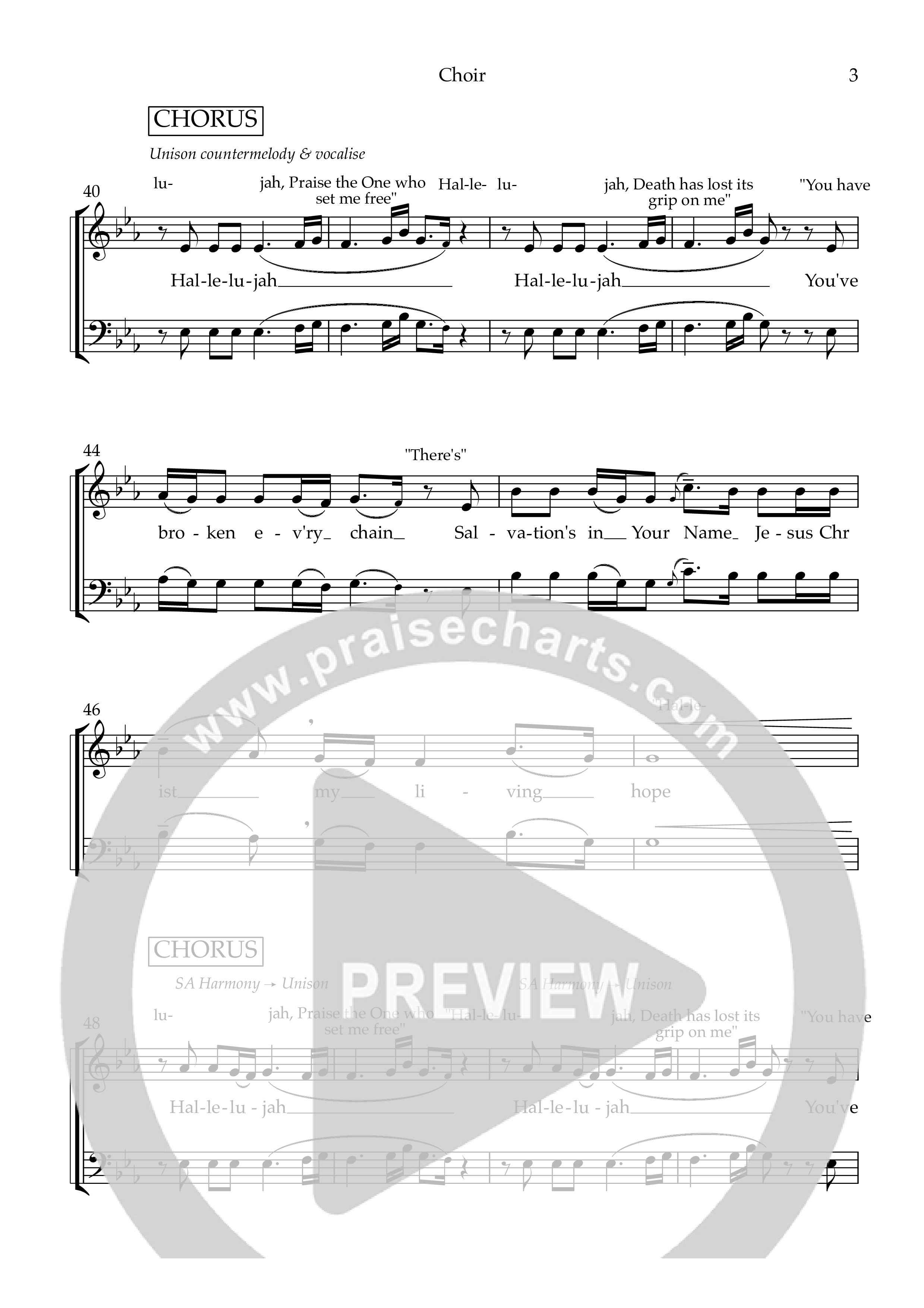 Living Hope (Choir Version) Choir Sheet (The Worship Initiative)