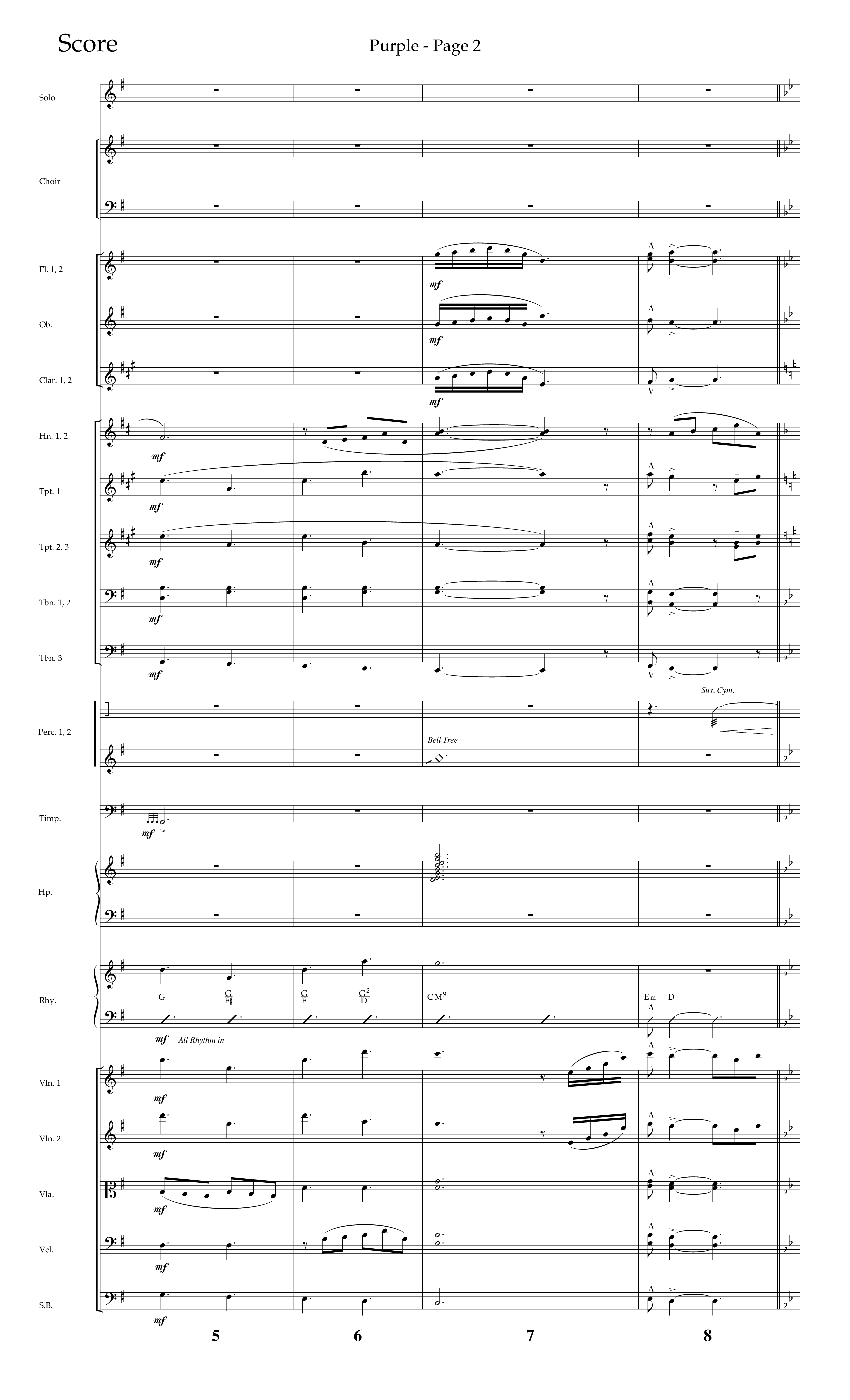 Purple (Choral Anthem SATB) Orchestration (Lifeway Choral / Arr. J. Daniel Smith)