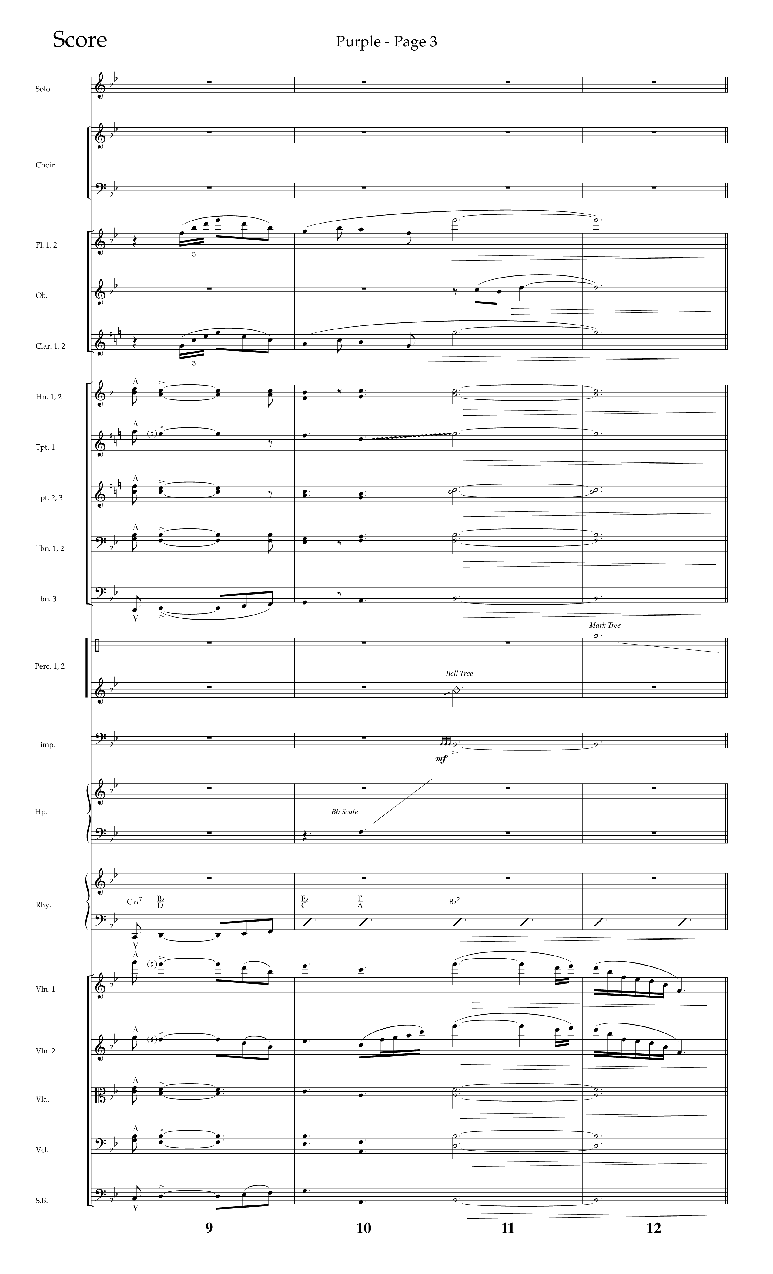 Purple (Choral Anthem SATB) Orchestration (Lifeway Choral / Arr. J. Daniel Smith)