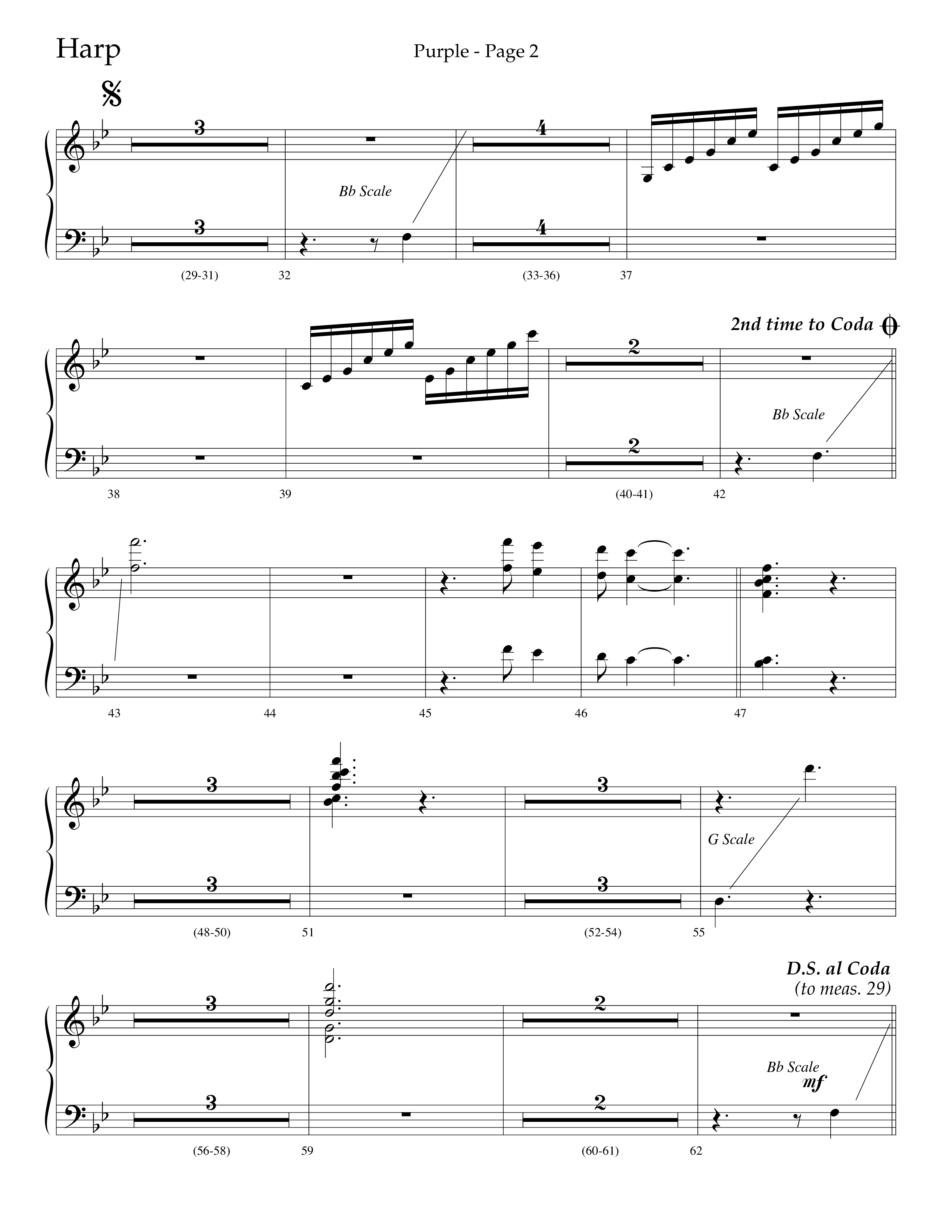 Purple (Choral Anthem SATB) Harp (Lifeway Choral / Arr. J. Daniel Smith)