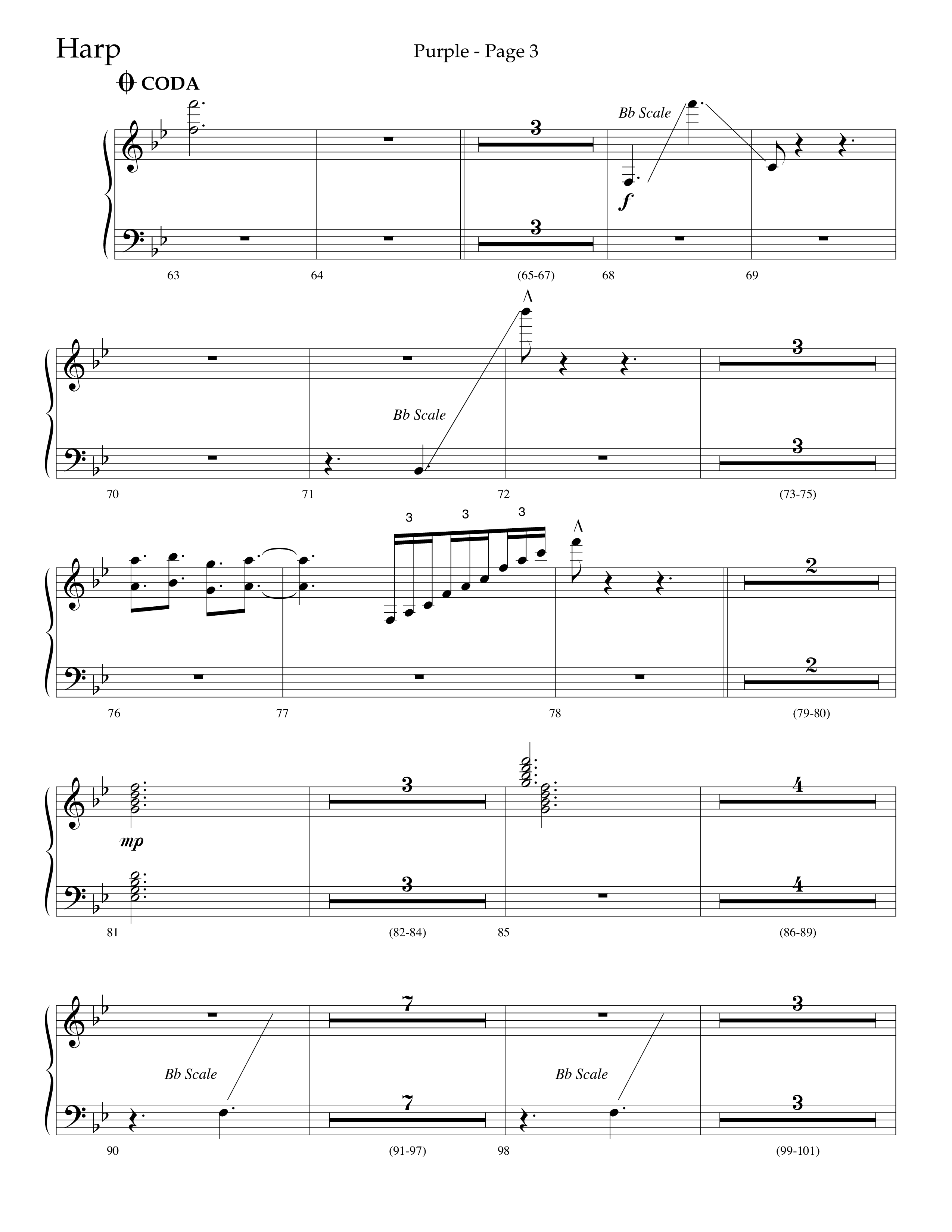 Purple (Choral Anthem SATB) Harp (Lifeway Choral / Arr. J. Daniel Smith)