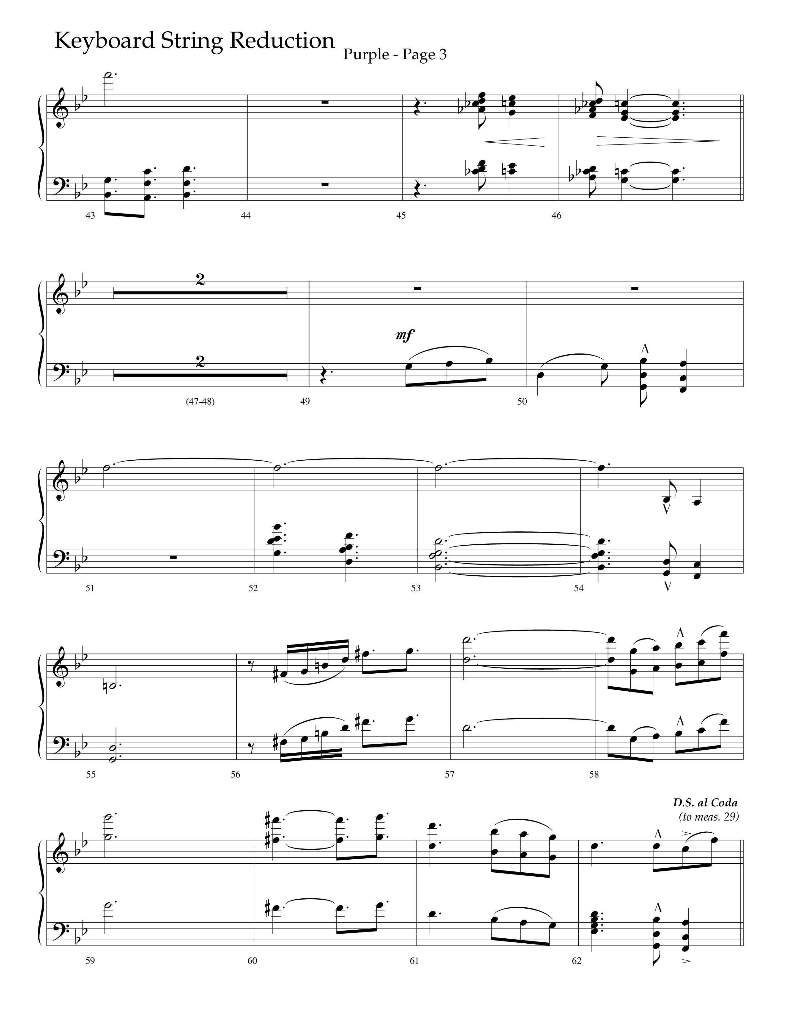 Purple (Choral Anthem SATB) String Reduction (Lifeway Choral / Arr. J. Daniel Smith)