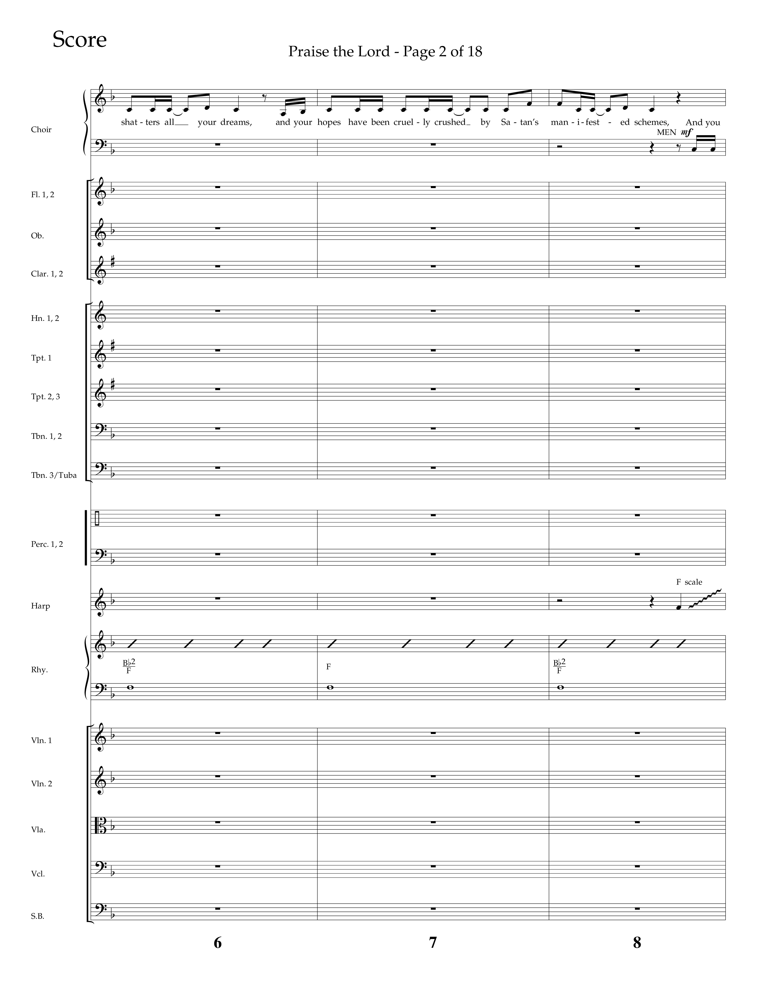 Praise The Lord (Choral Anthem SATB) Conductor's Score (Lifeway Choral / Arr. Marty Hamby)