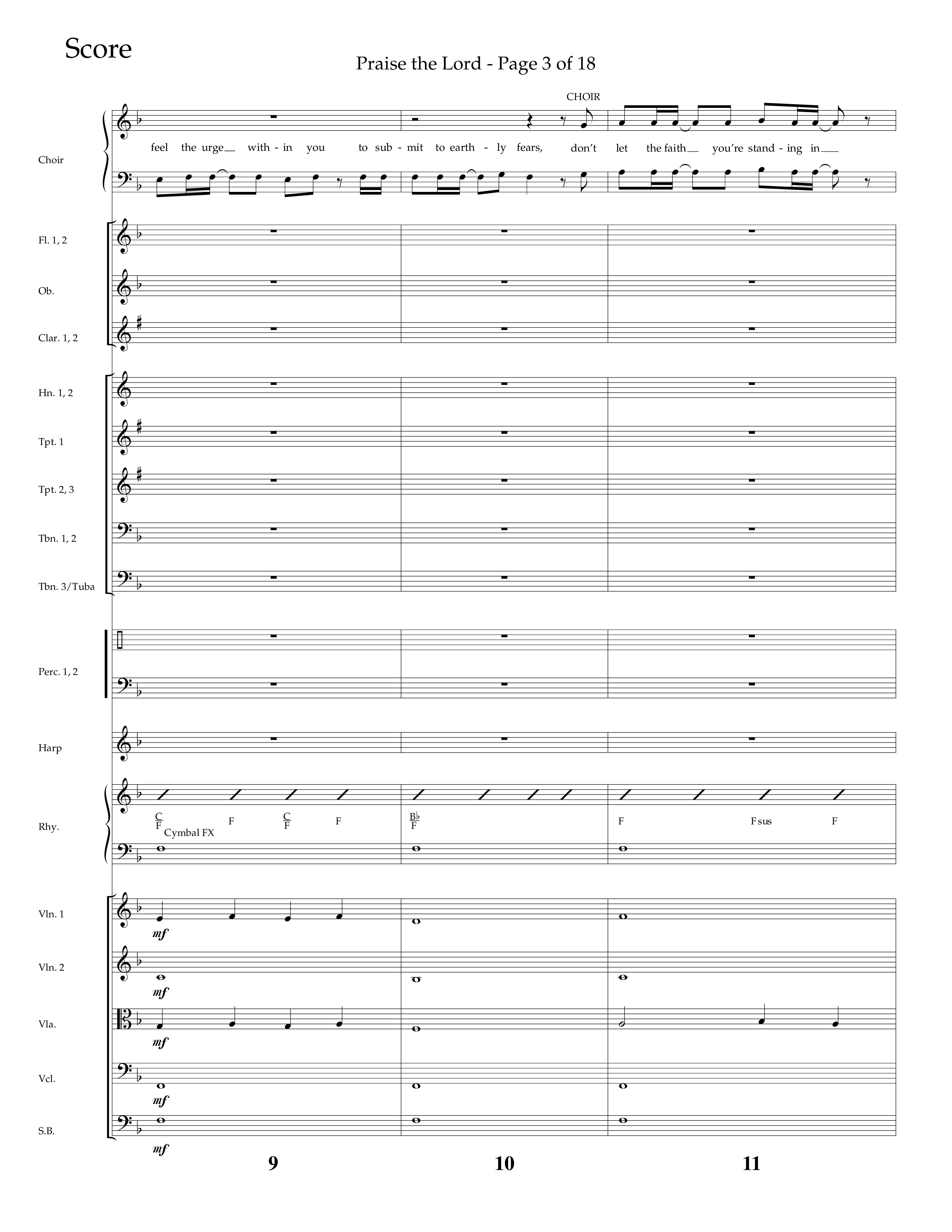 Praise The Lord (Choral Anthem SATB) Orchestration (Lifeway Choral / Arr. Marty Hamby)