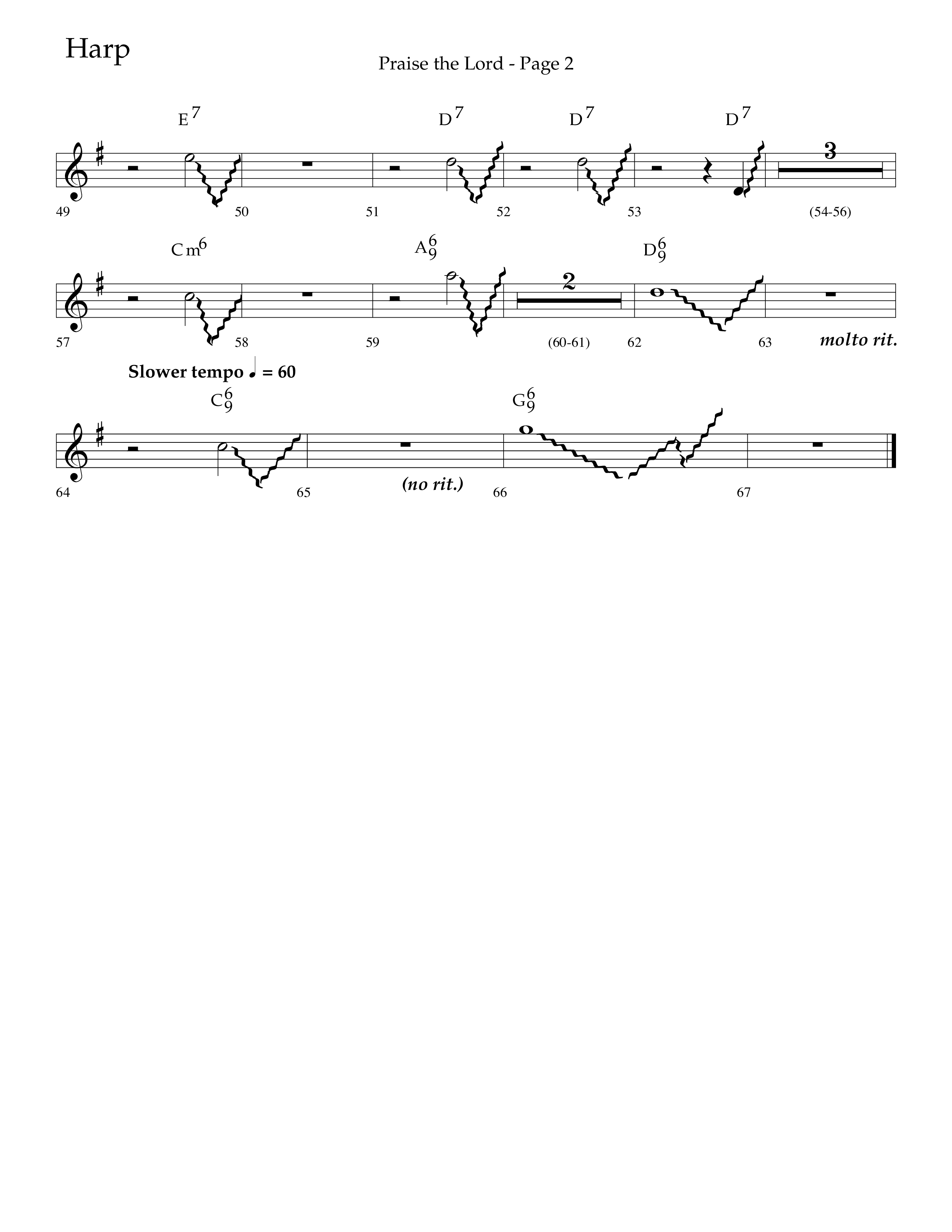 Praise The Lord (Choral Anthem SATB) Harp (Lifeway Choral / Arr. Marty Hamby)