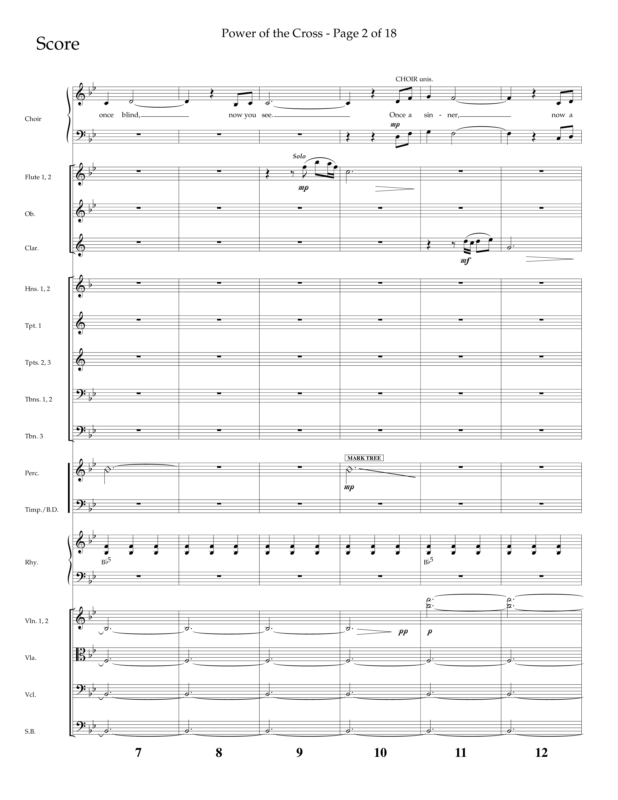 Power Of The Cross (Choral Anthem SATB) Conductor's Score (Lifeway Choral / Arr. Russell Mauldin)