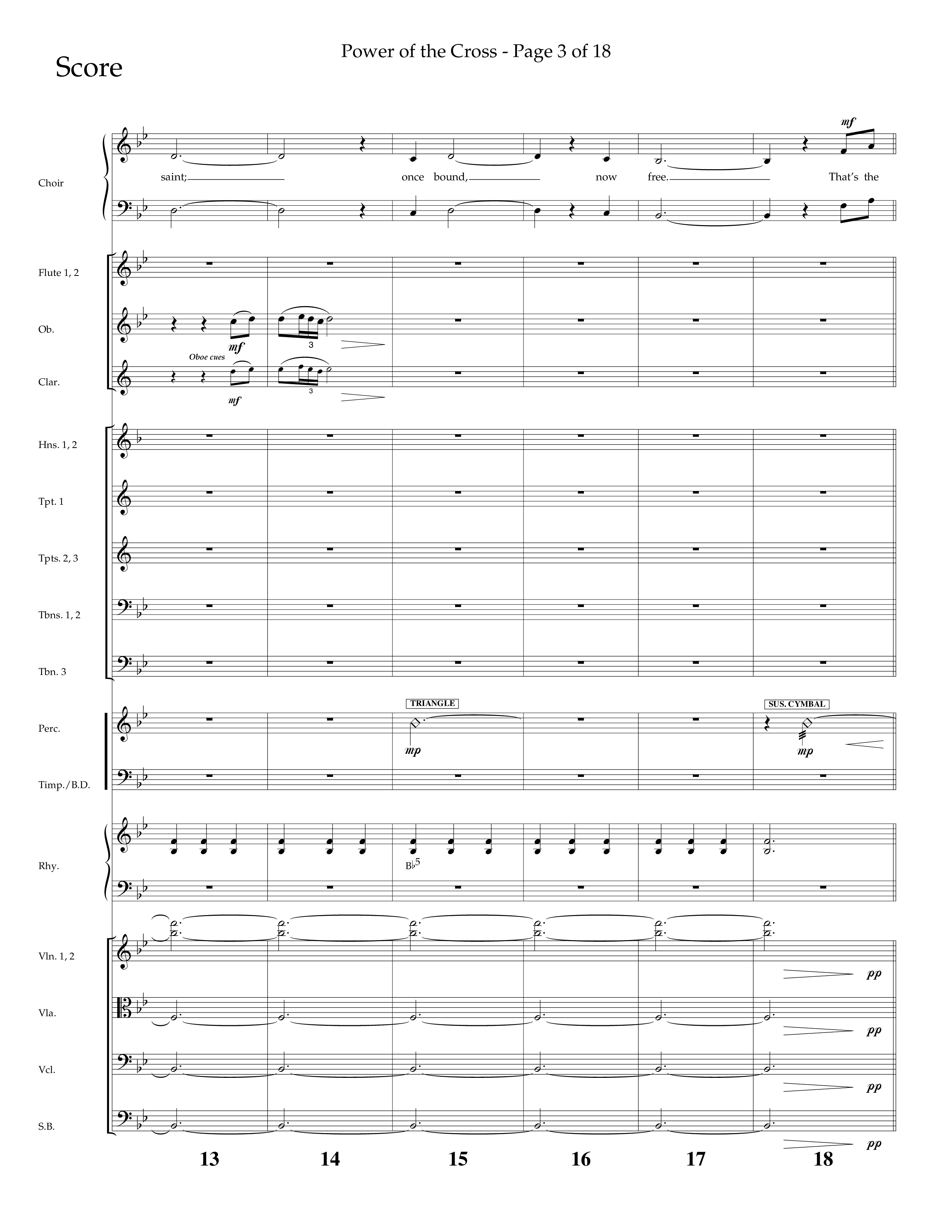 Power Of The Cross (Choral Anthem SATB) Orchestration (Lifeway Choral / Arr. Russell Mauldin)
