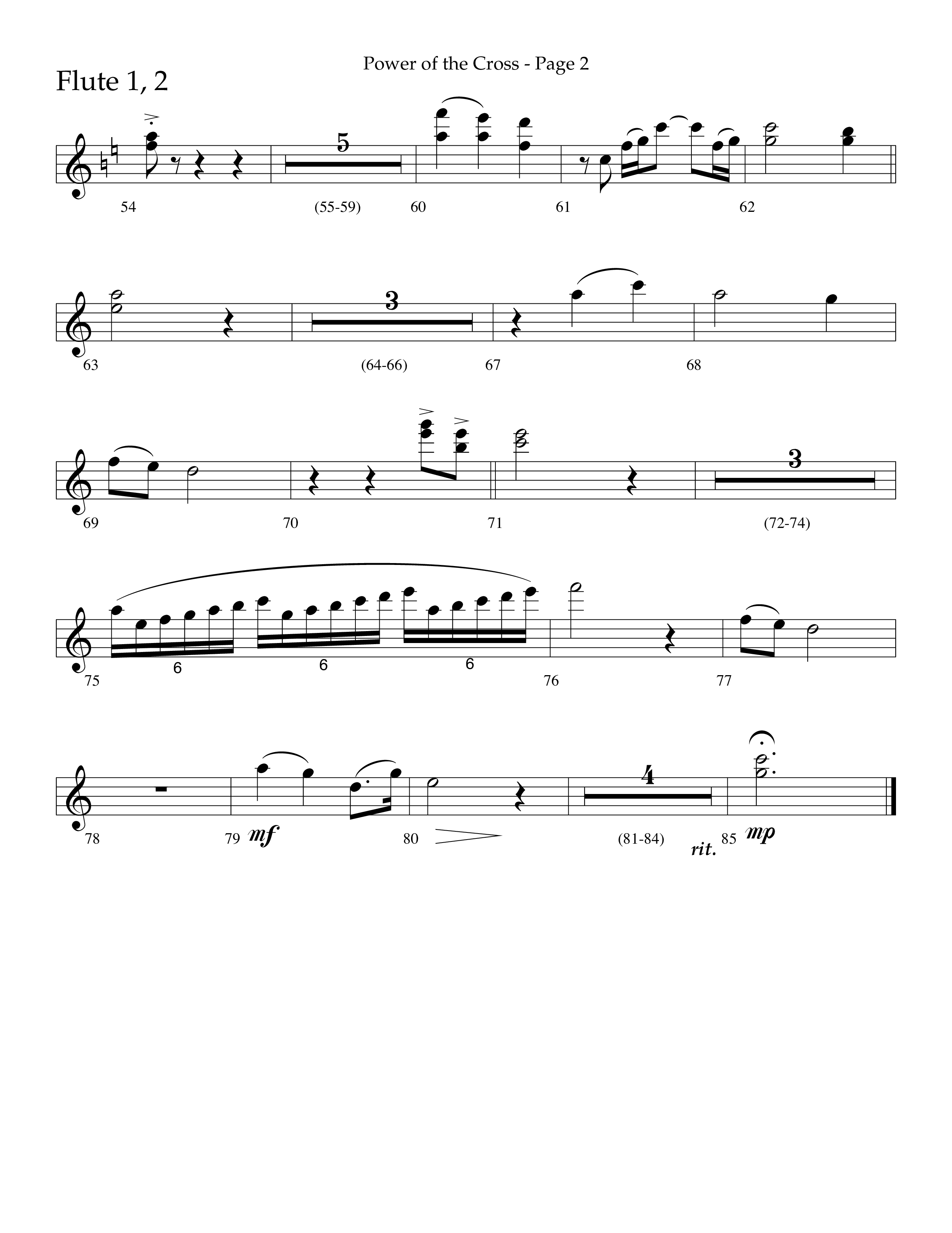 Power Of The Cross (Choral Anthem SATB) Flute 1/2 (Lifeway Choral / Arr. Russell Mauldin)
