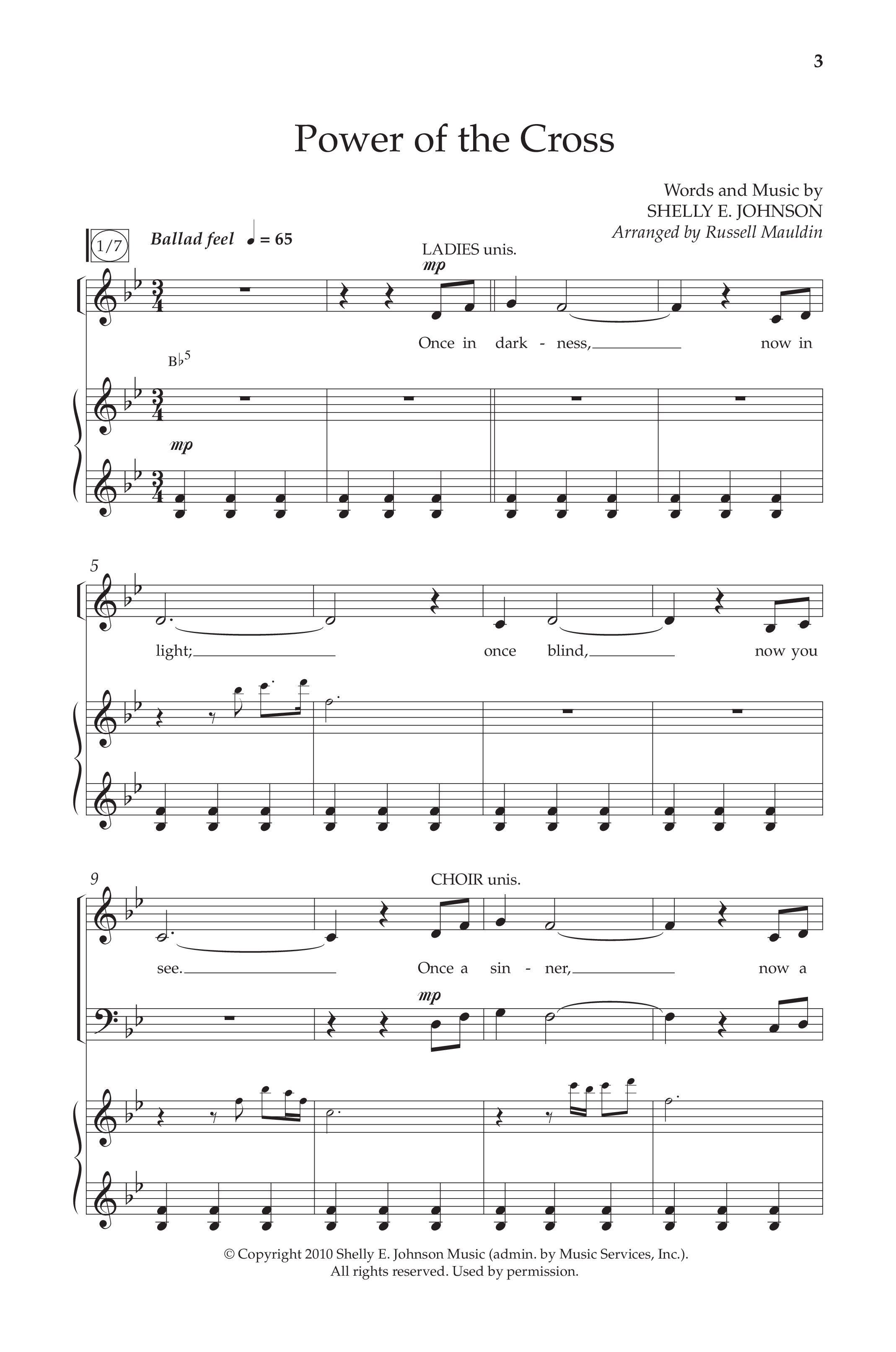 Power Of The Cross (Choral Anthem SATB) Anthem (SATB/Piano) (Lifeway Choral / Arr. Russell Mauldin)