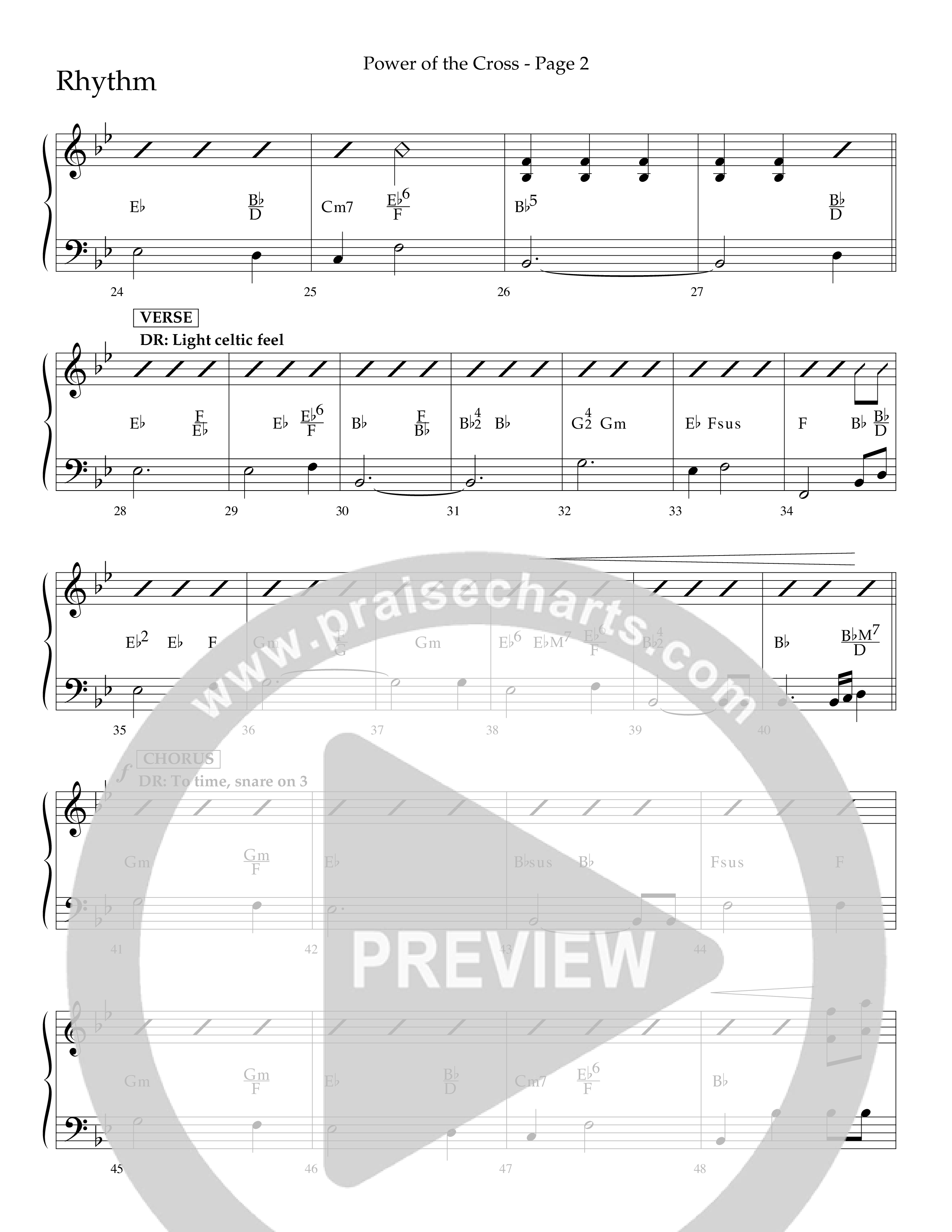 Power Of The Cross (Choral Anthem SATB) Lead Melody & Rhythm (Lifeway Choral / Arr. Russell Mauldin)