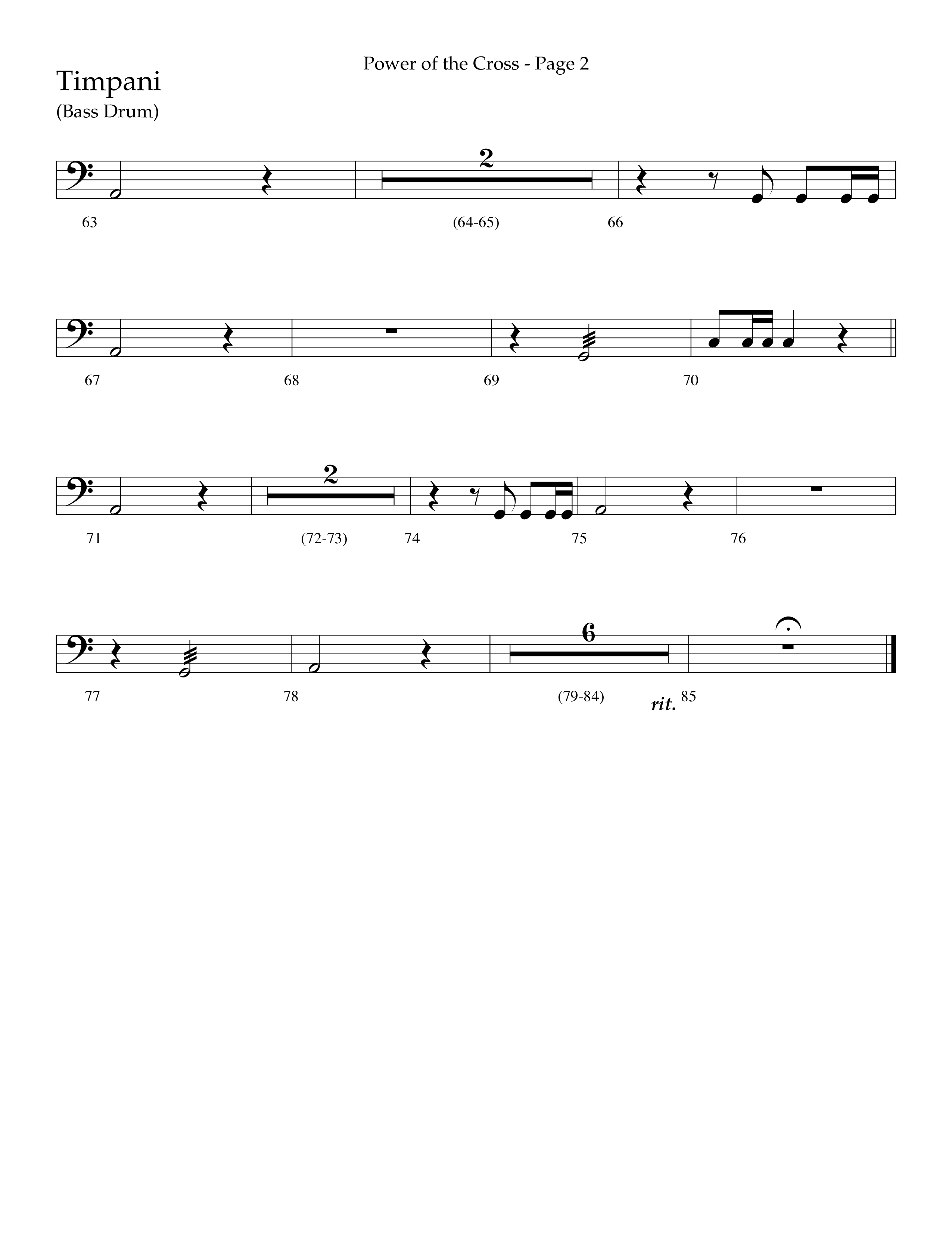 Power Of The Cross (Choral Anthem SATB) Timpani (Lifeway Choral / Arr. Russell Mauldin)