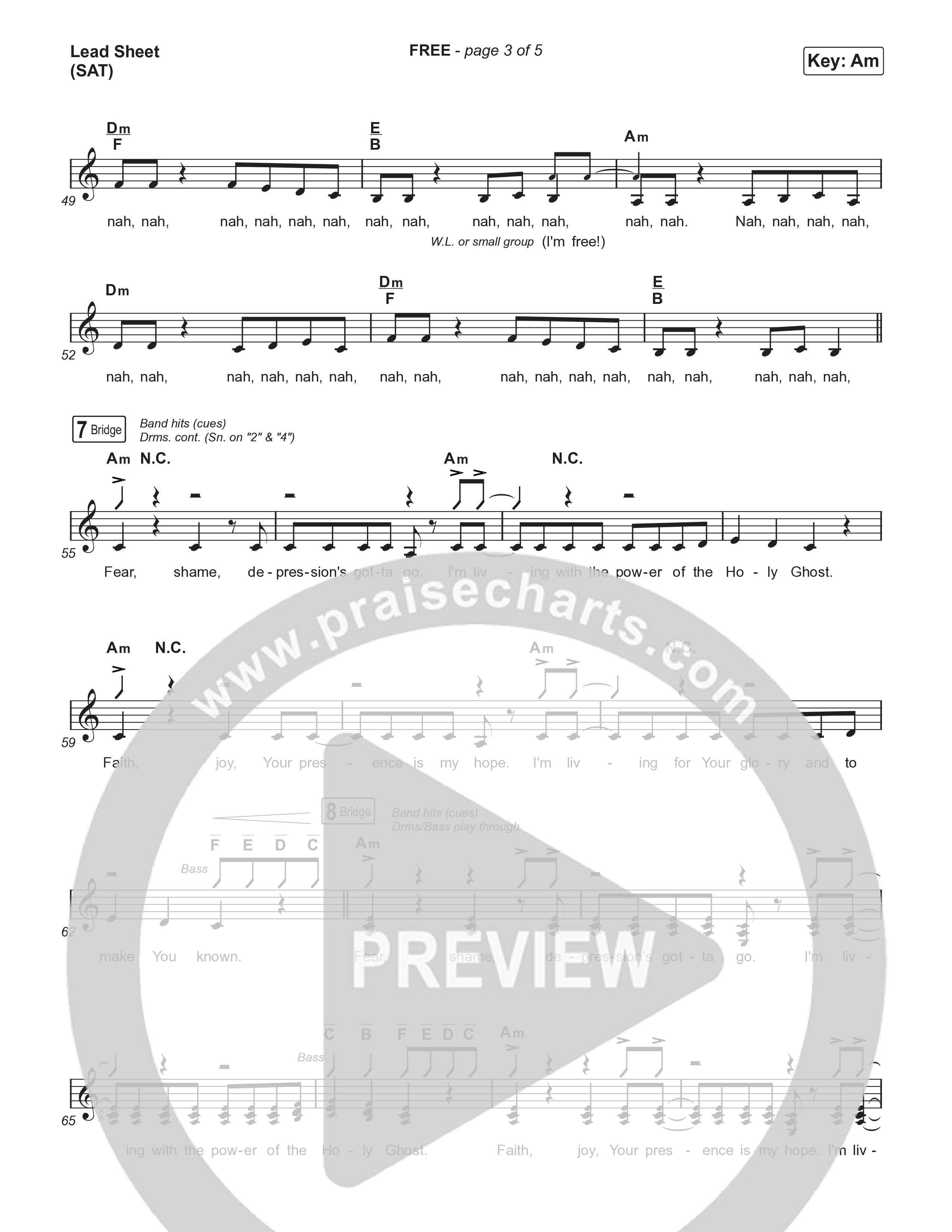 FREE (Live) Lead Sheet (SAT) (SEU Worship)