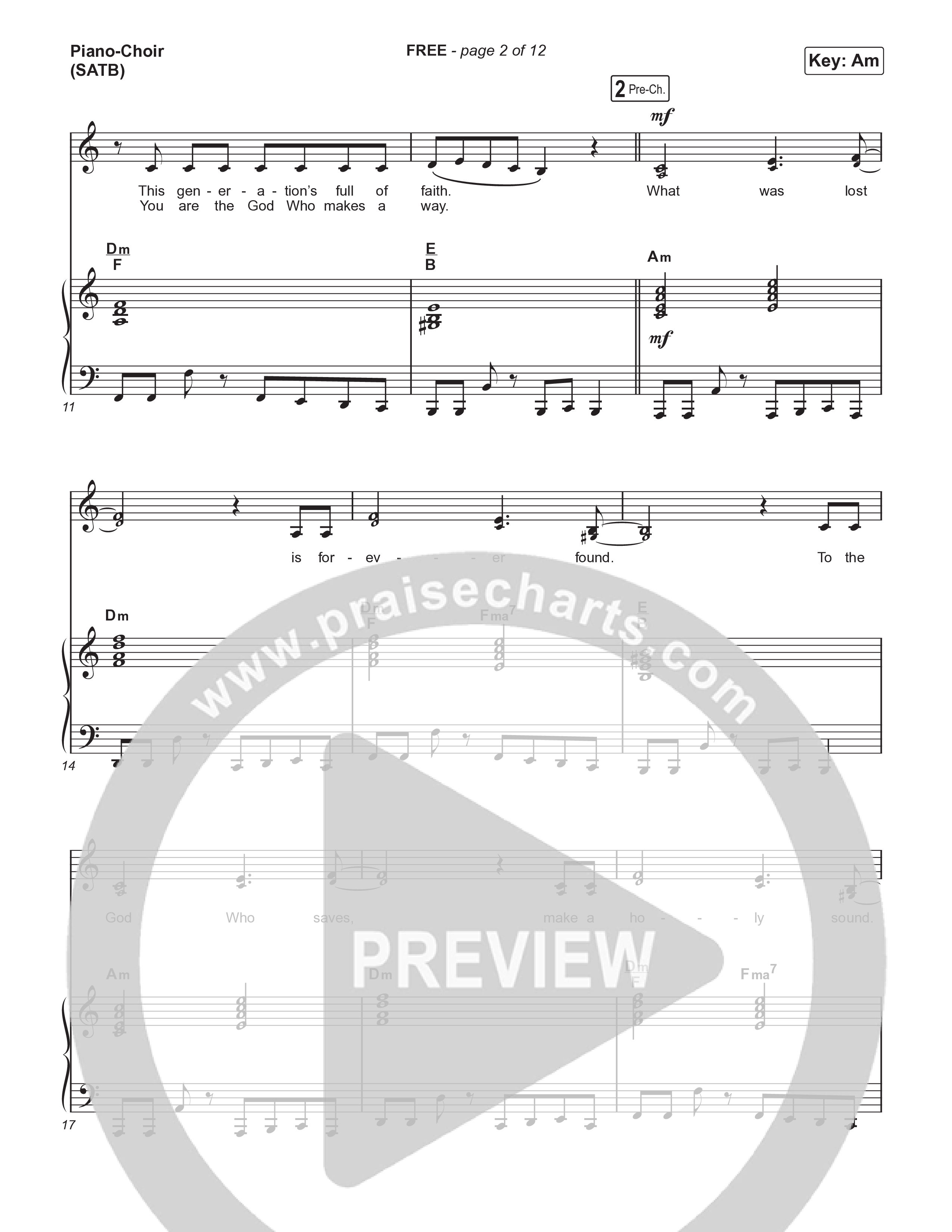 FREE Piano/Vocal (SATB) (SEU Worship)