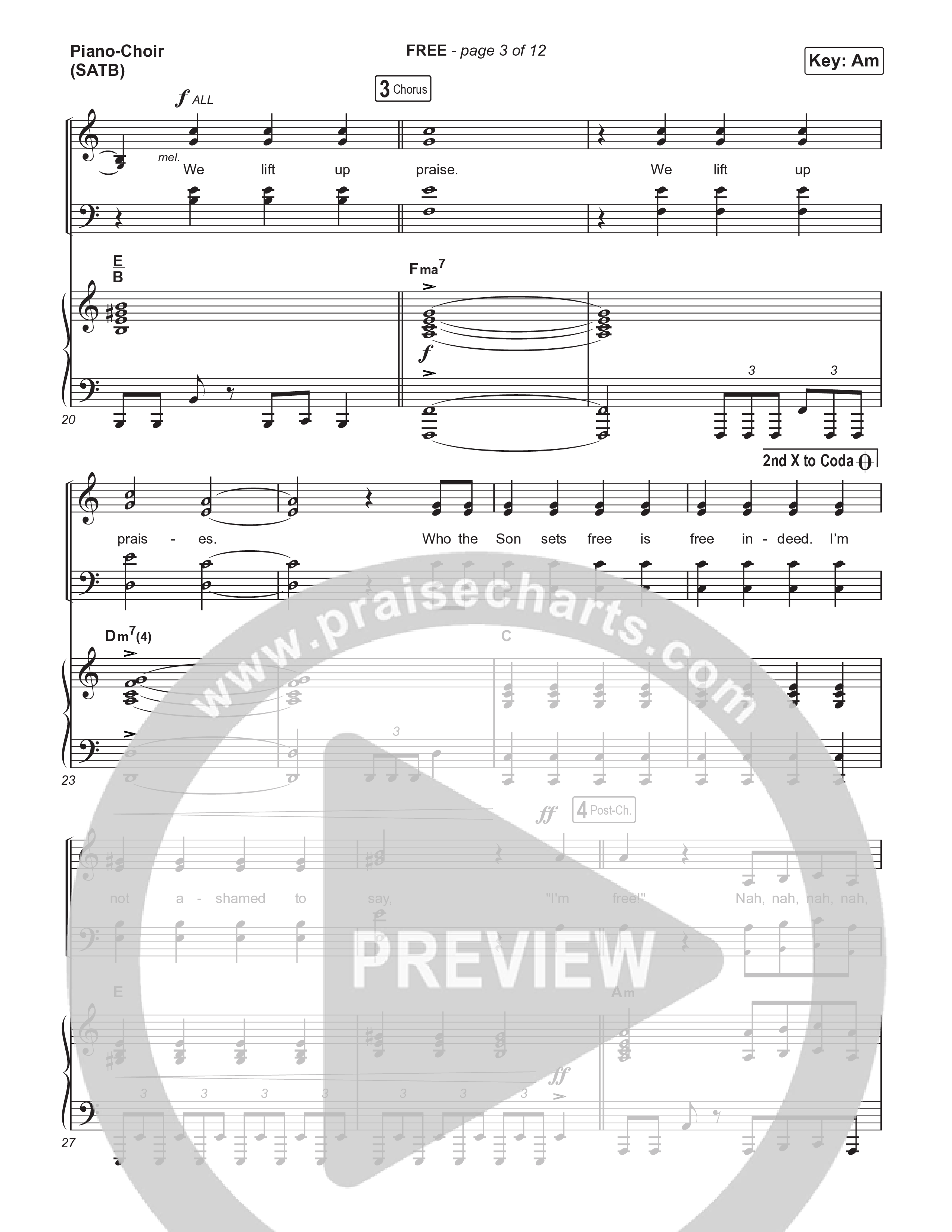 FREE (Live) Piano/Vocal (SATB) (SEU Worship)