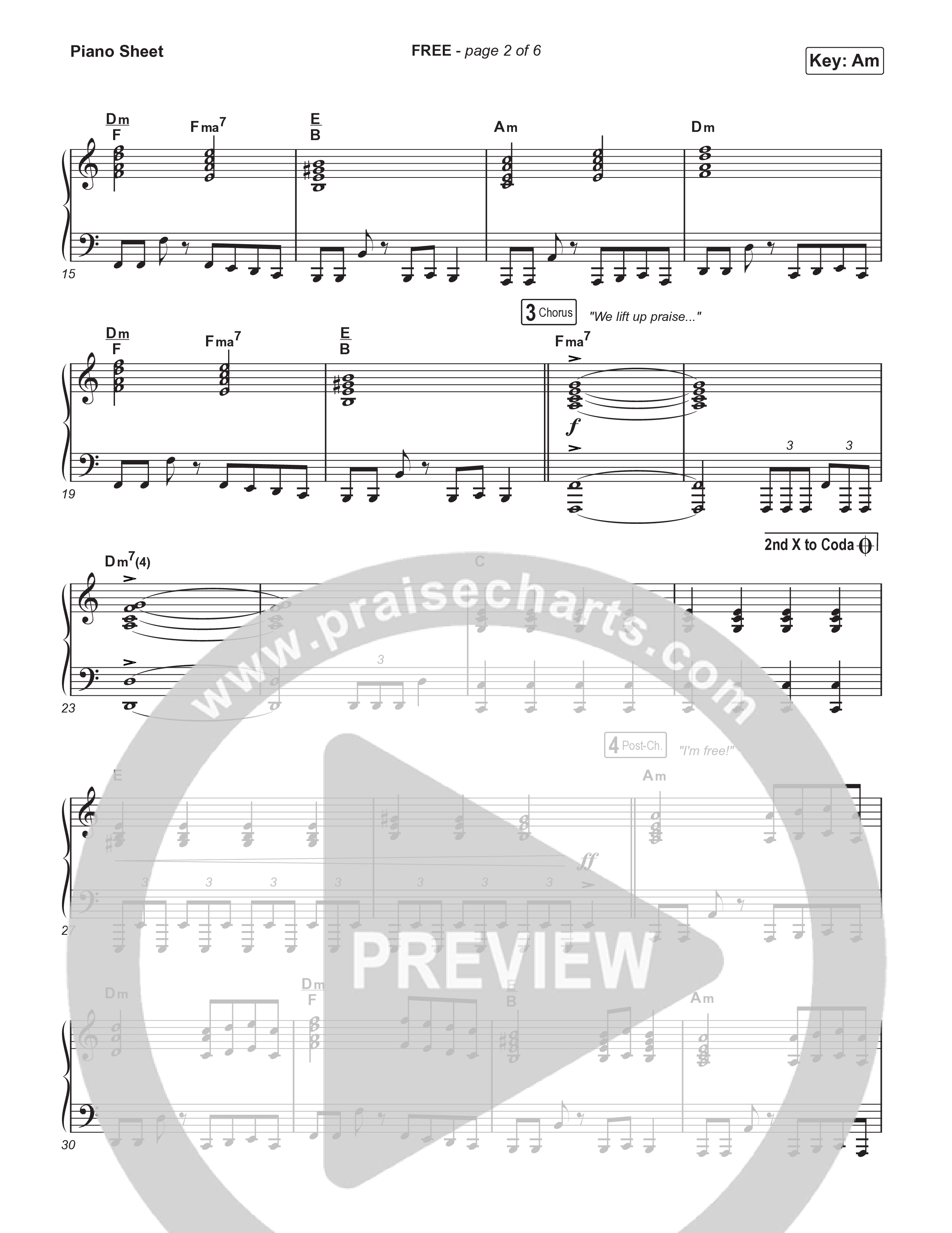 FREE (Live) Piano Sheet (SEU Worship)