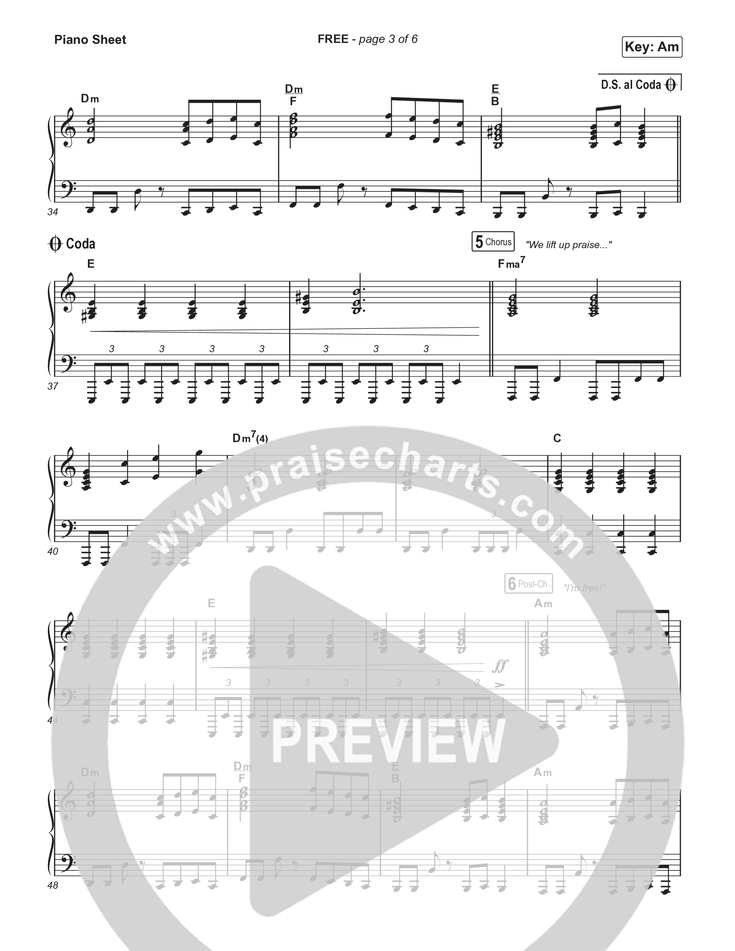 FREE (Live) Piano Sheet (SEU Worship)