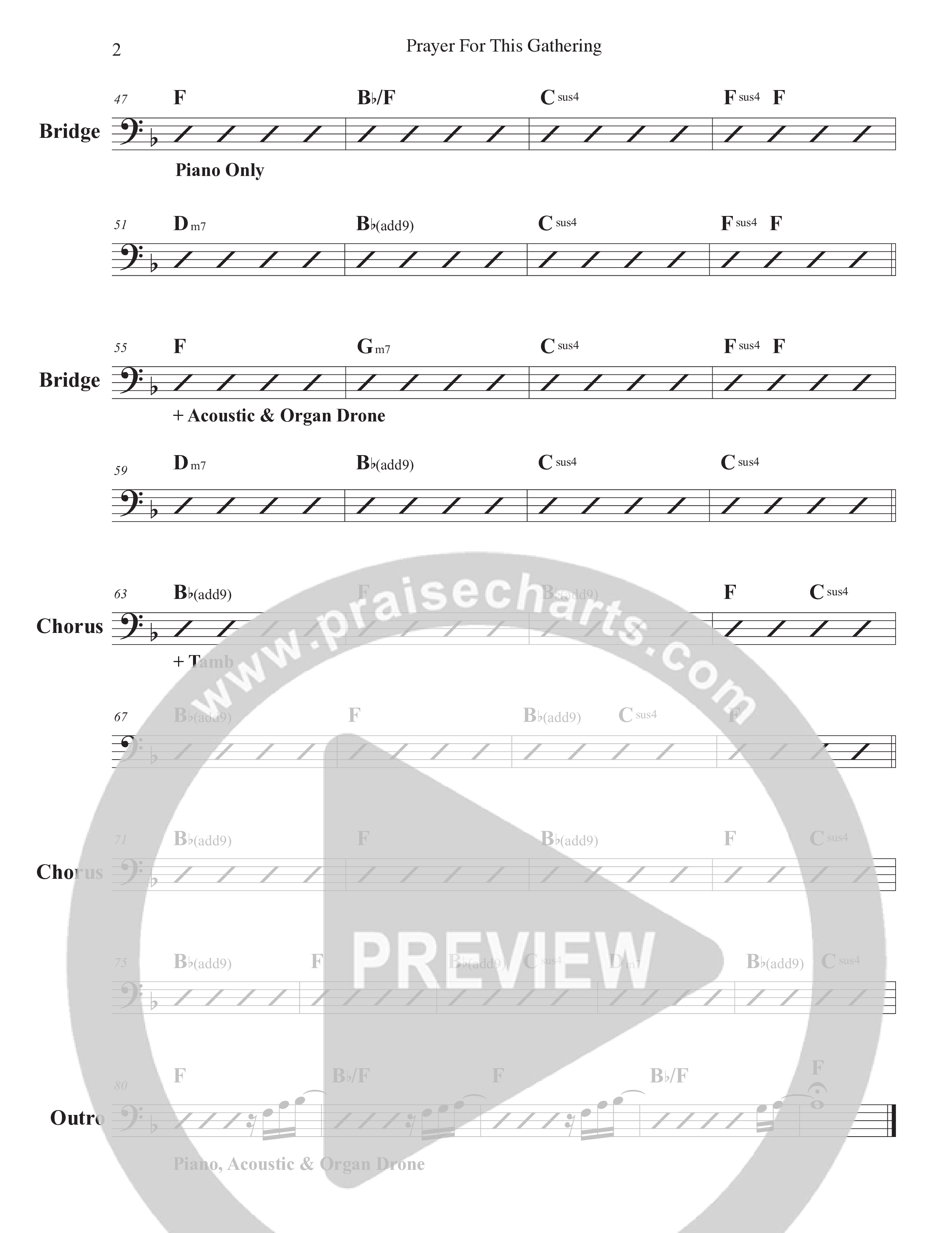 Prayer For This Gathering (Live) Rhythm Chart (Canyon Hills Worship)