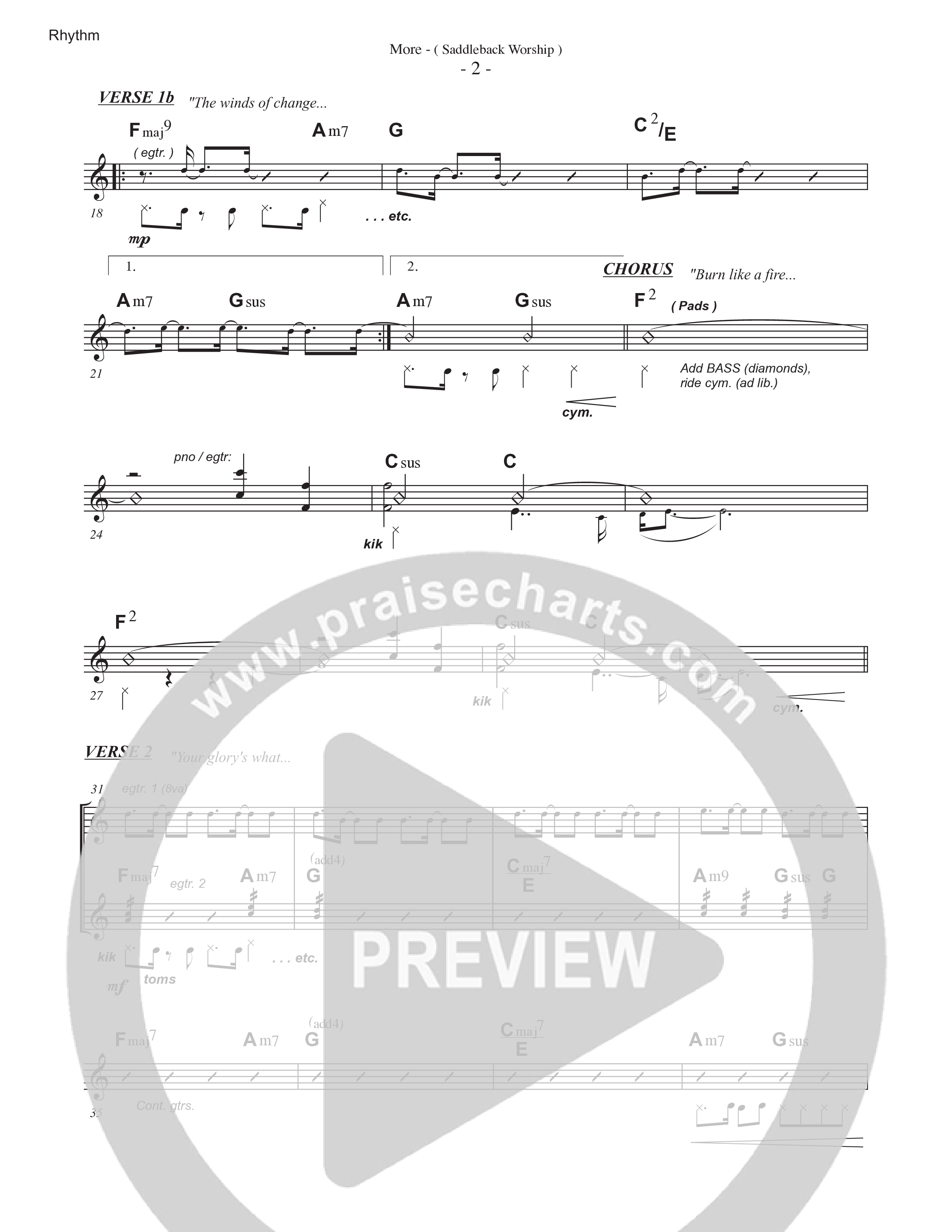 More (Live) Rhythm Chart (Saddleback Worship)