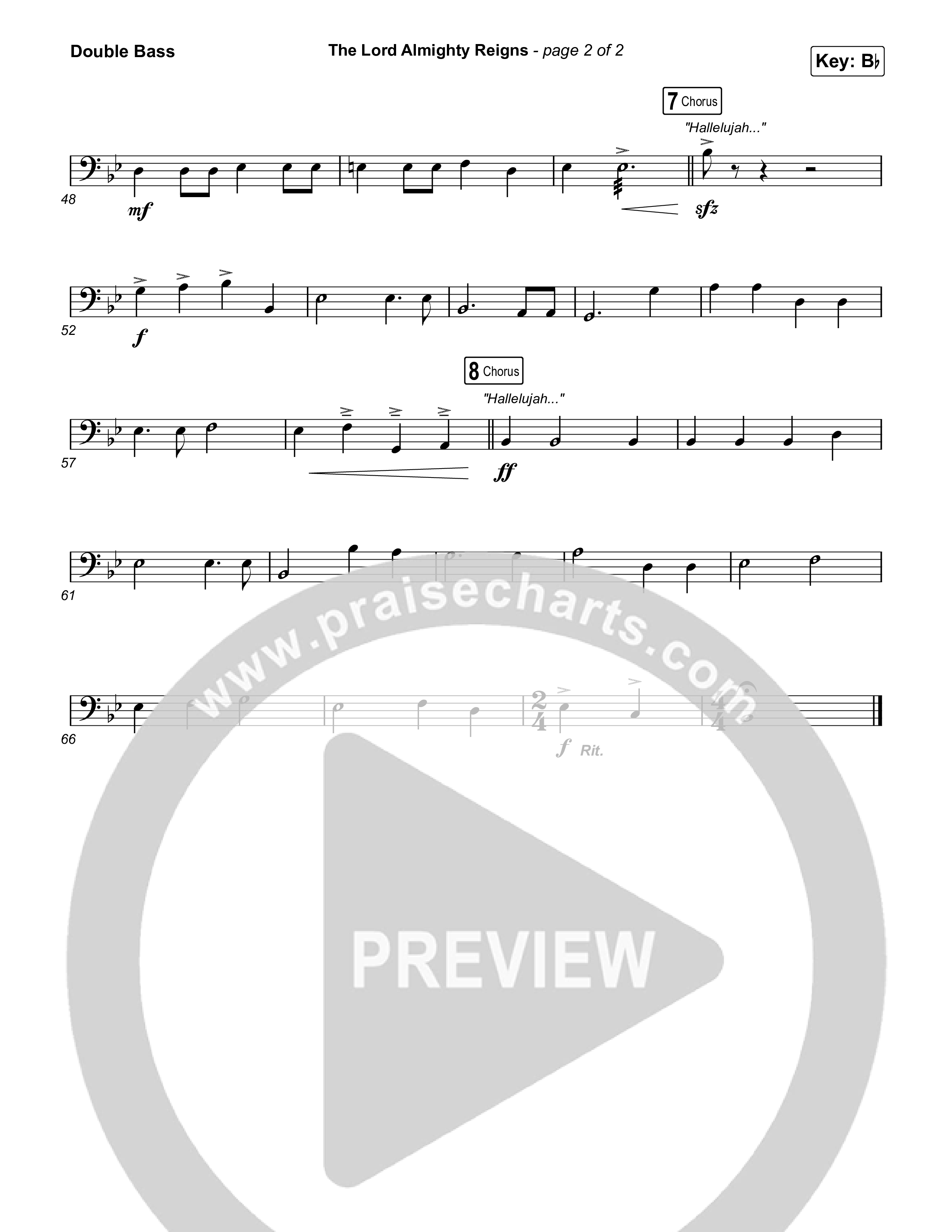 The Lord Almighty Reigns String Bass (Matt Papa / Matt Boswell)