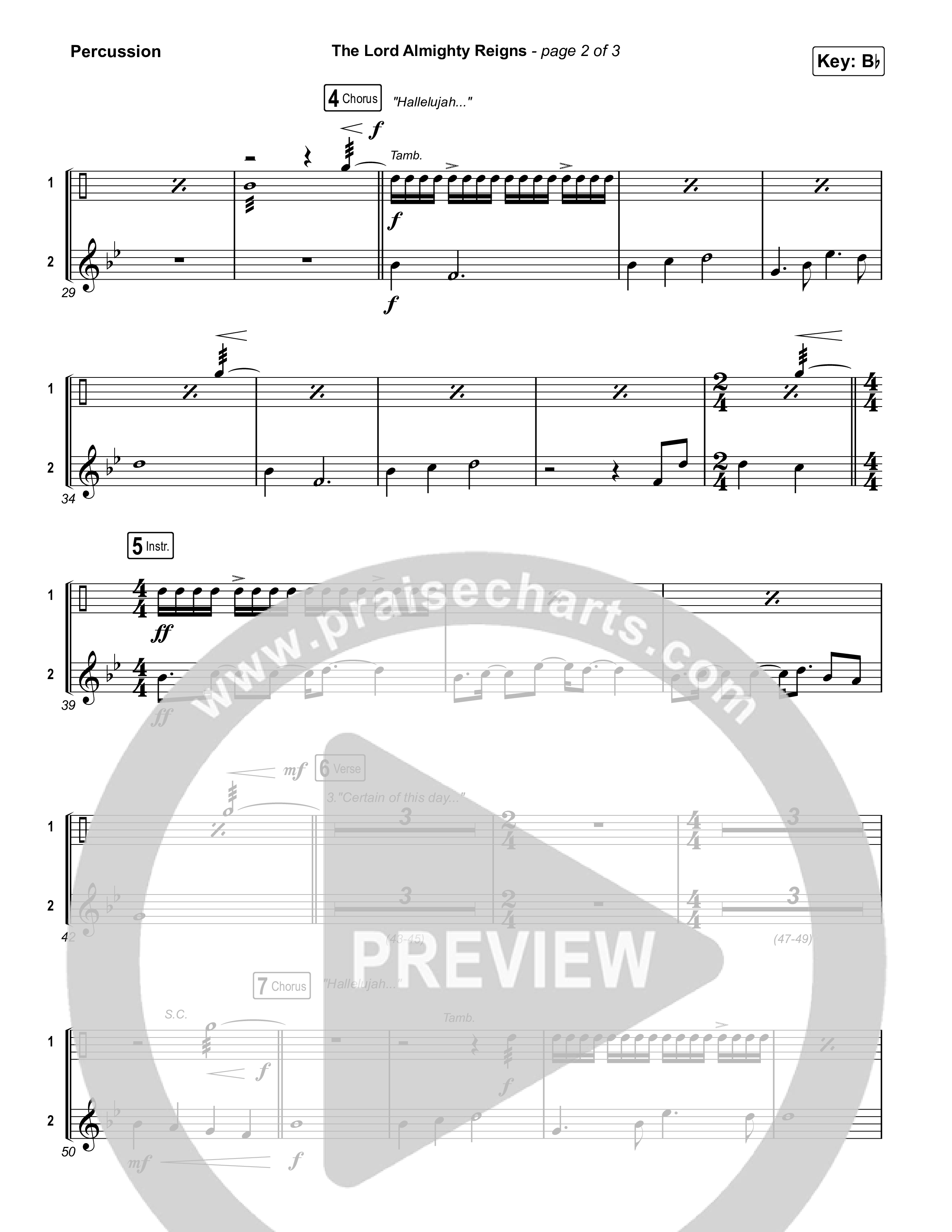 The Lord Almighty Reigns Percussion (Matt Papa / Matt Boswell)