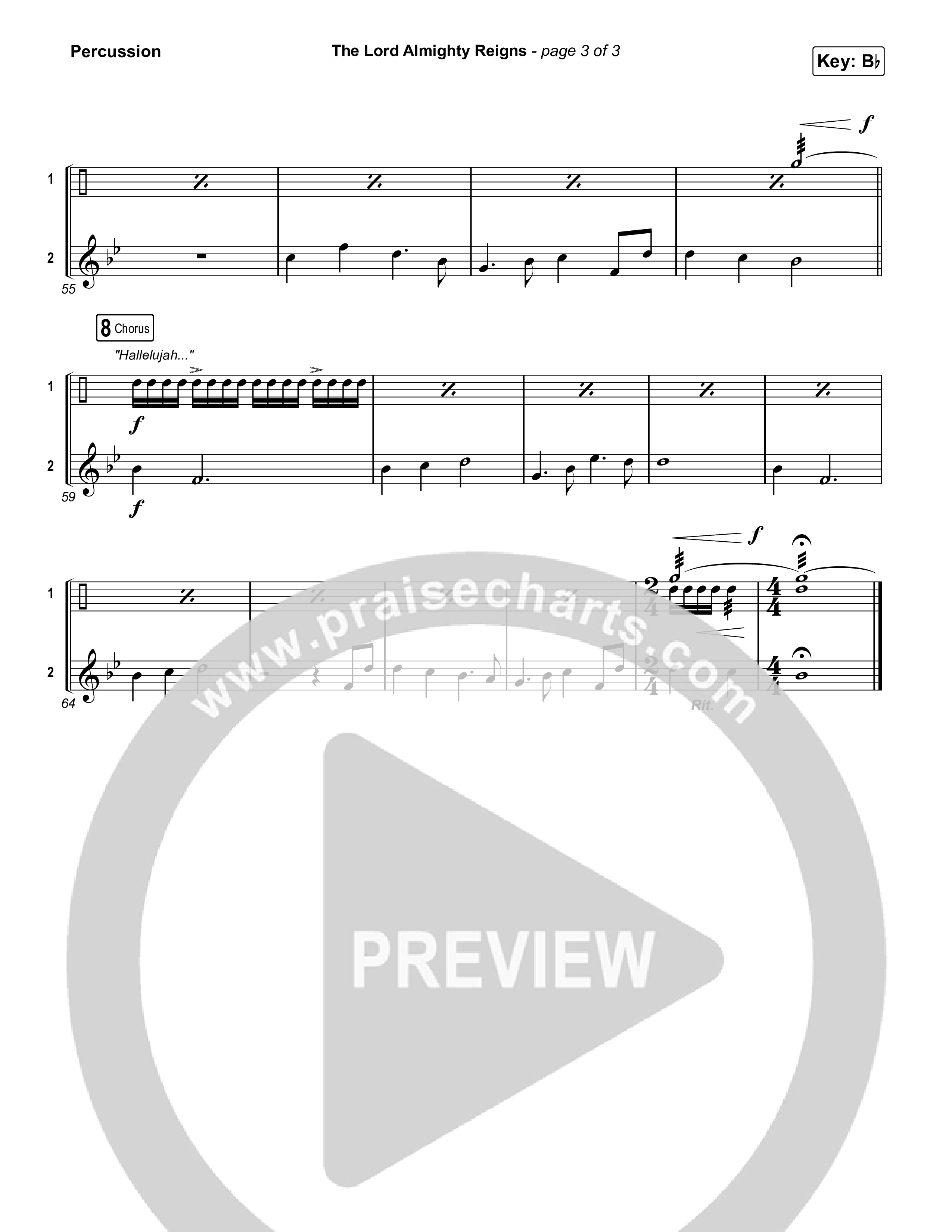 The Lord Almighty Reigns Percussion (Matt Papa / Matt Boswell)