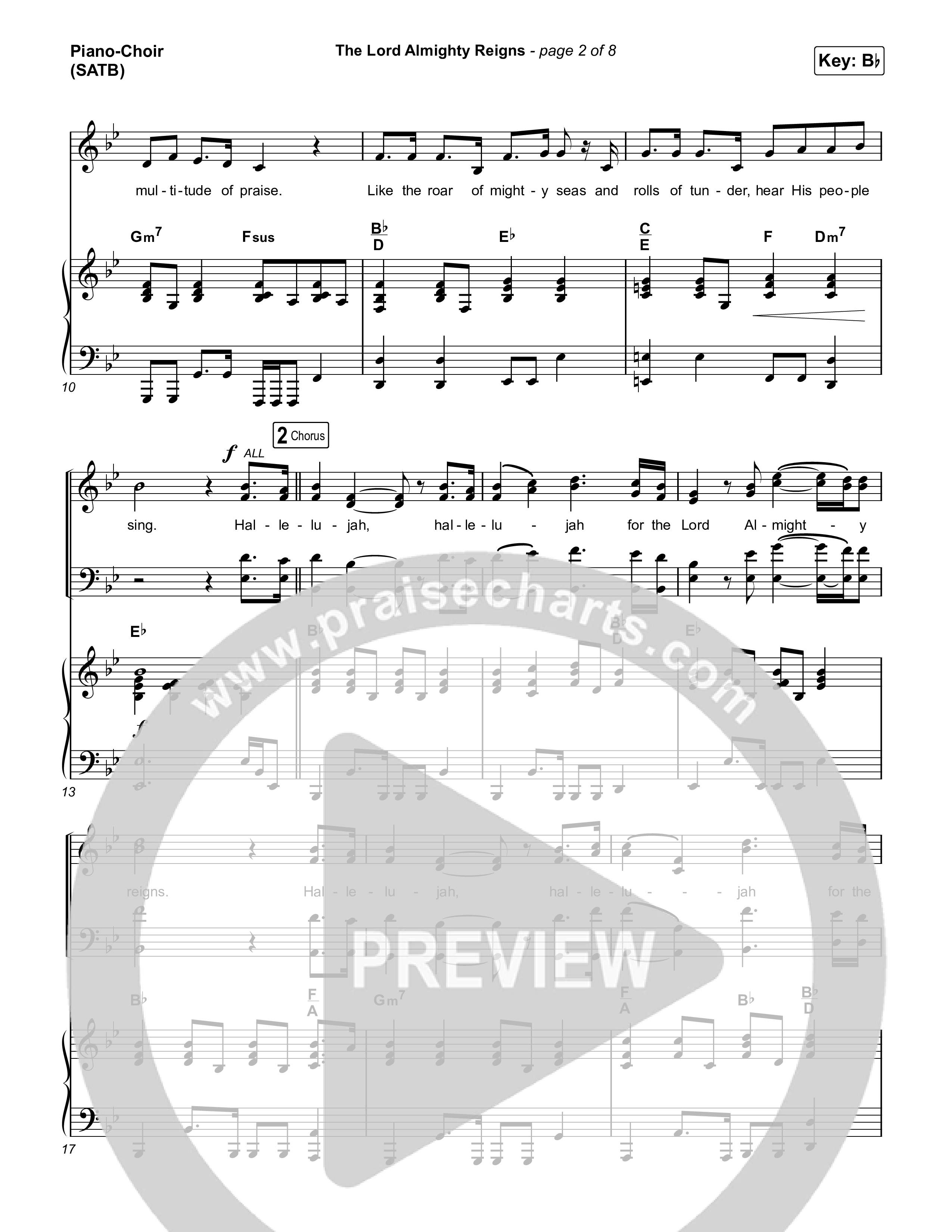 The Lord Almighty Reigns Piano/Vocal (SATB) (Matt Papa / Matt Boswell)