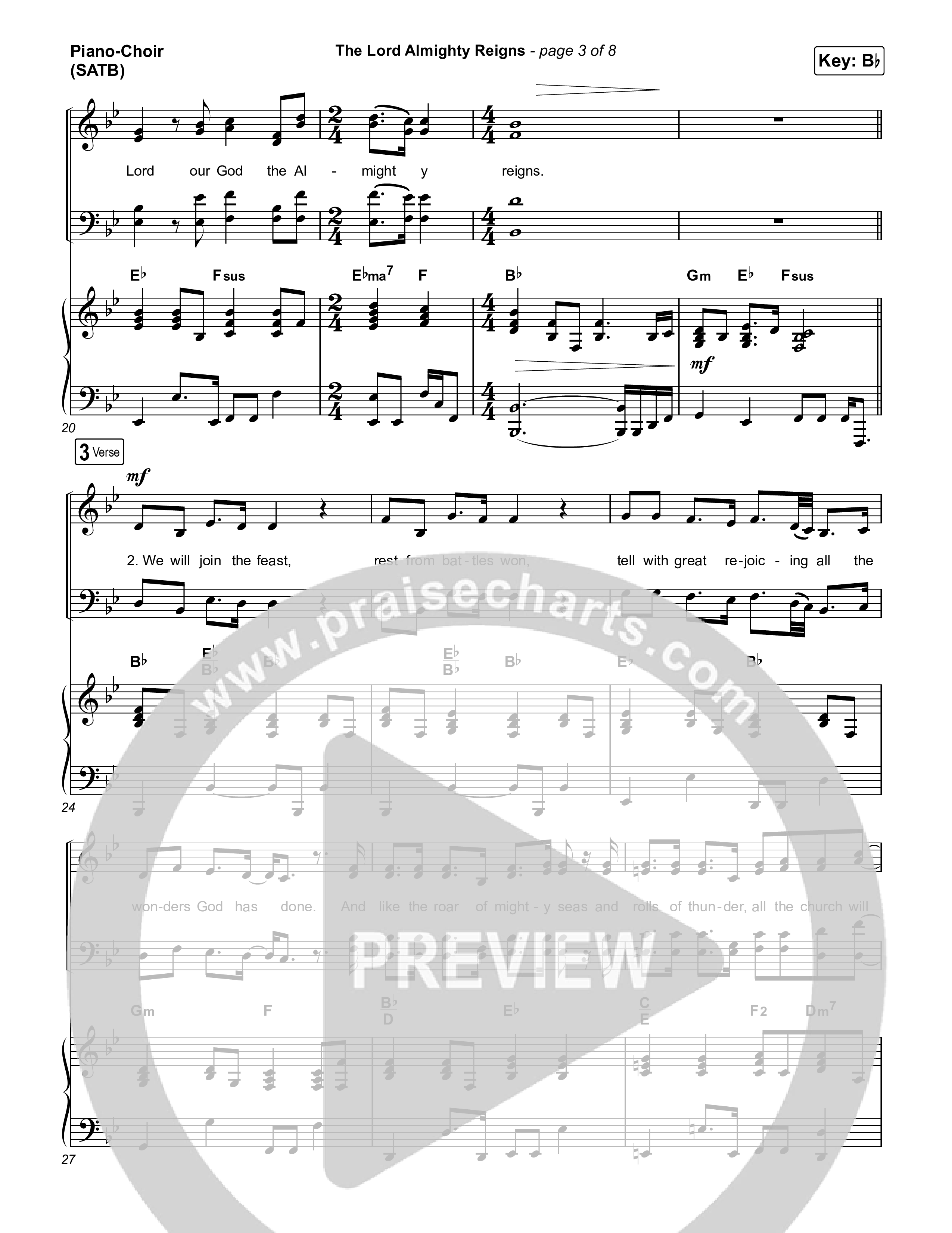 The Lord Almighty Reigns Piano/Vocal Pack (Matt Papa / Matt Boswell)