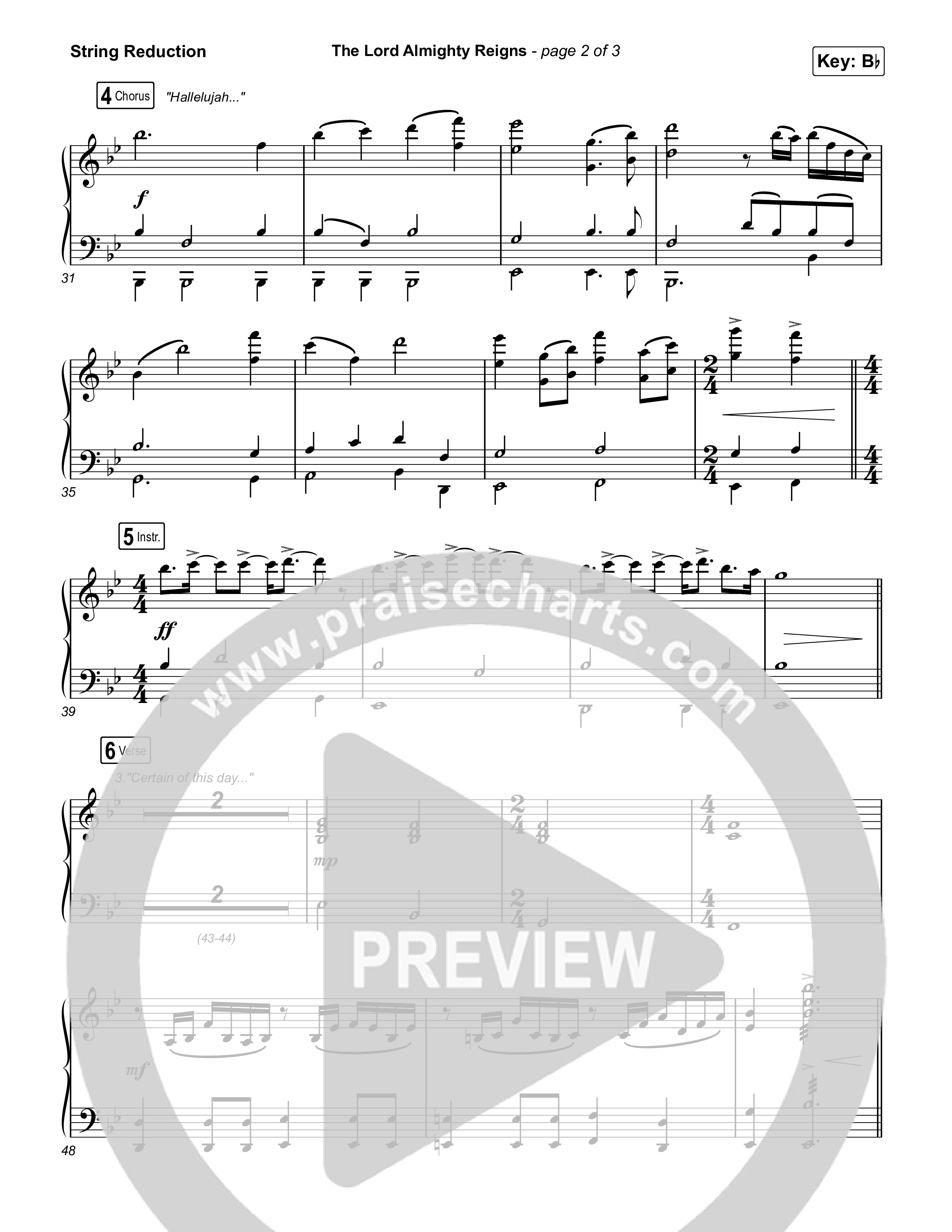 The Lord Almighty Reigns String Reduction (Matt Papa / Matt Boswell)