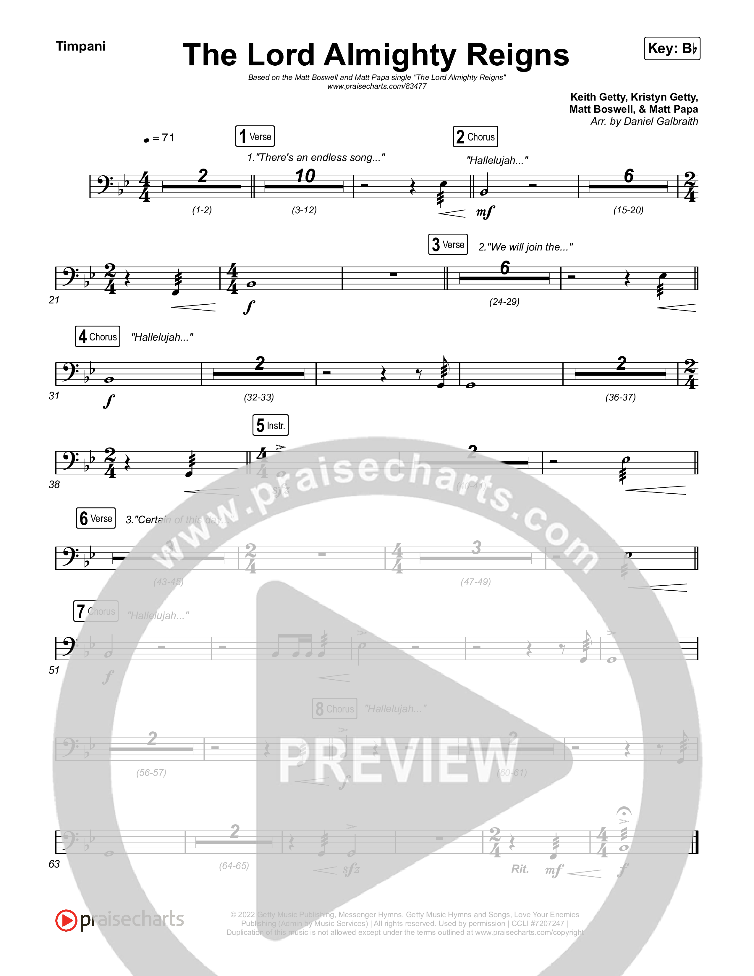 The Lord Almighty Reigns Timpani (Matt Papa / Matt Boswell)