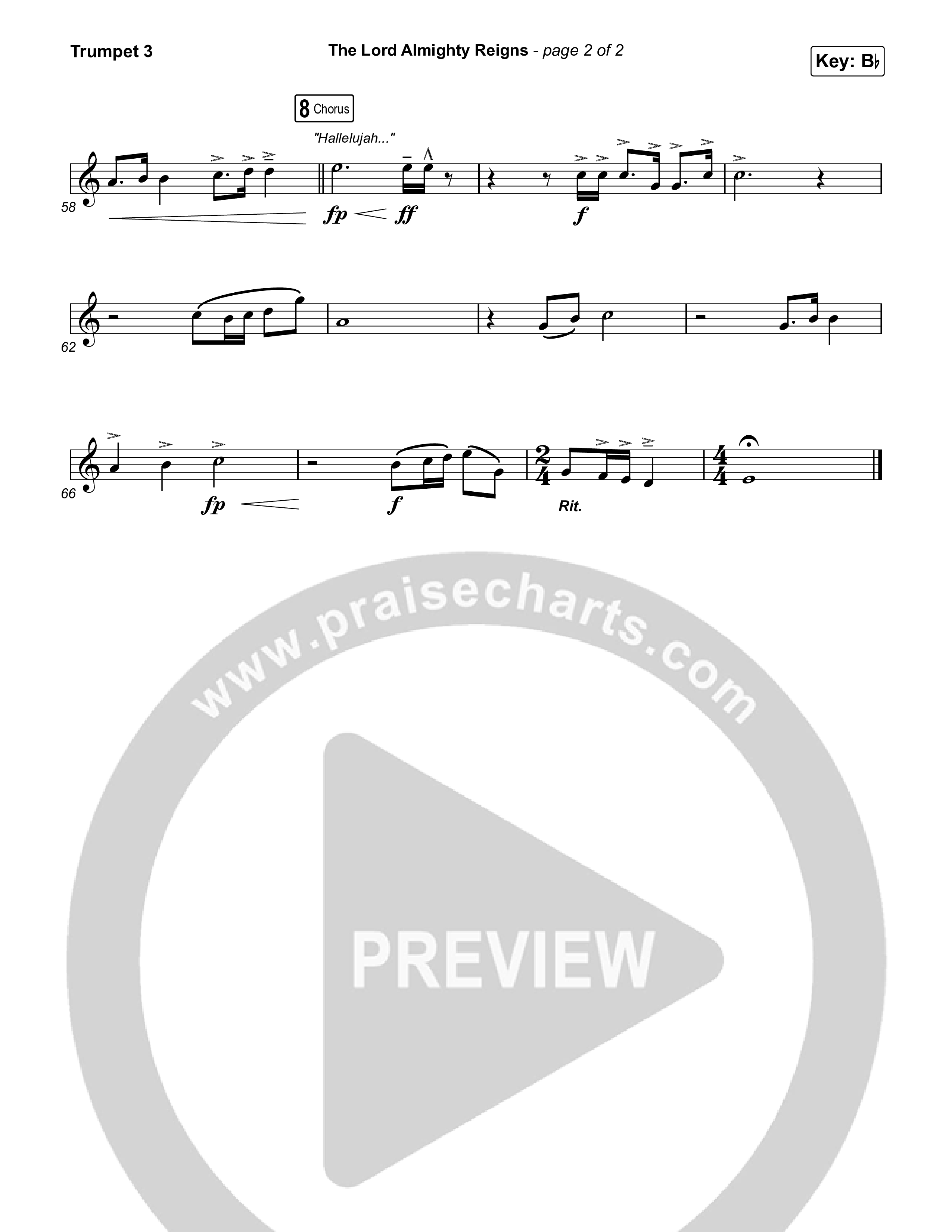 The Lord Almighty Reigns Trumpet 3 (Matt Papa / Matt Boswell)