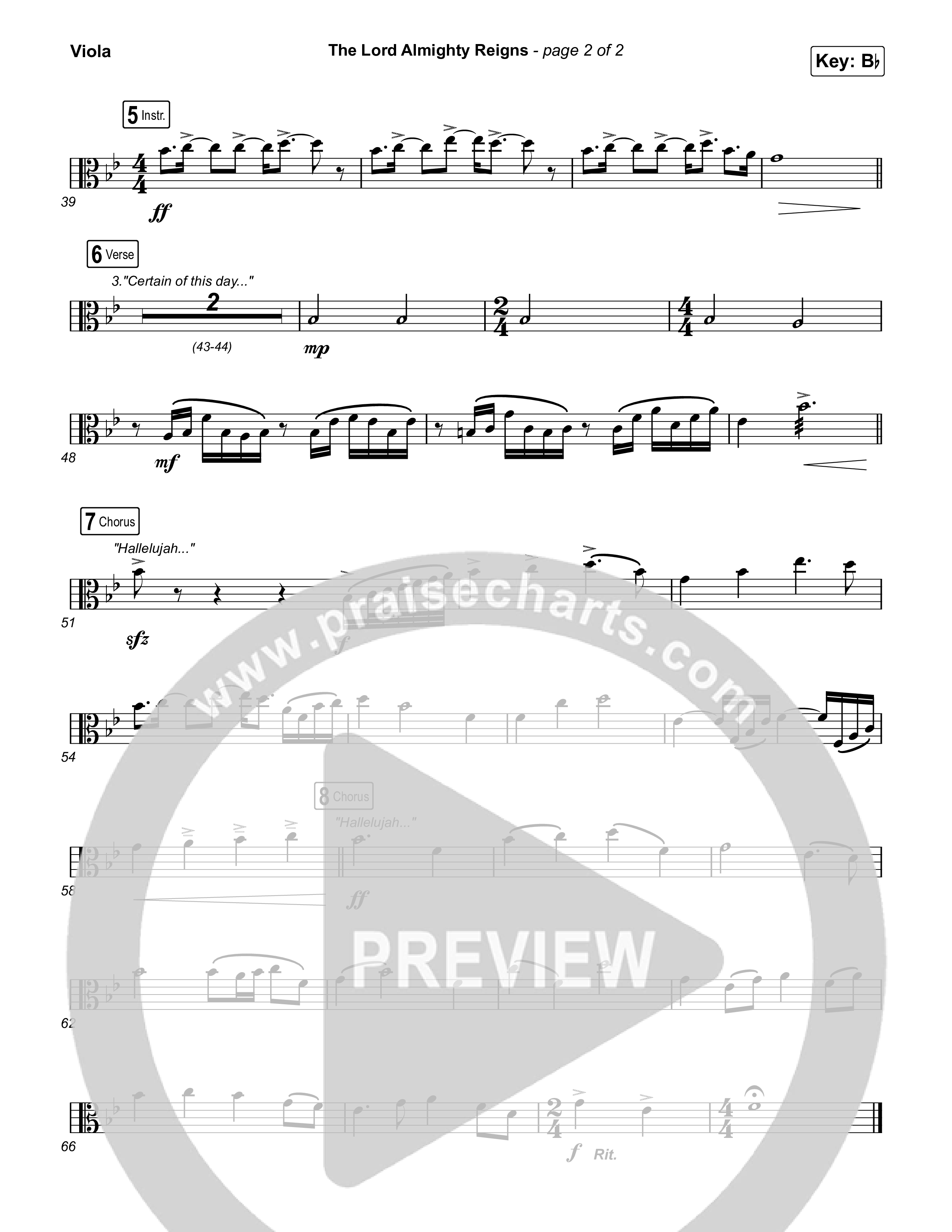 The Lord Almighty Reigns Viola (Matt Papa / Matt Boswell)