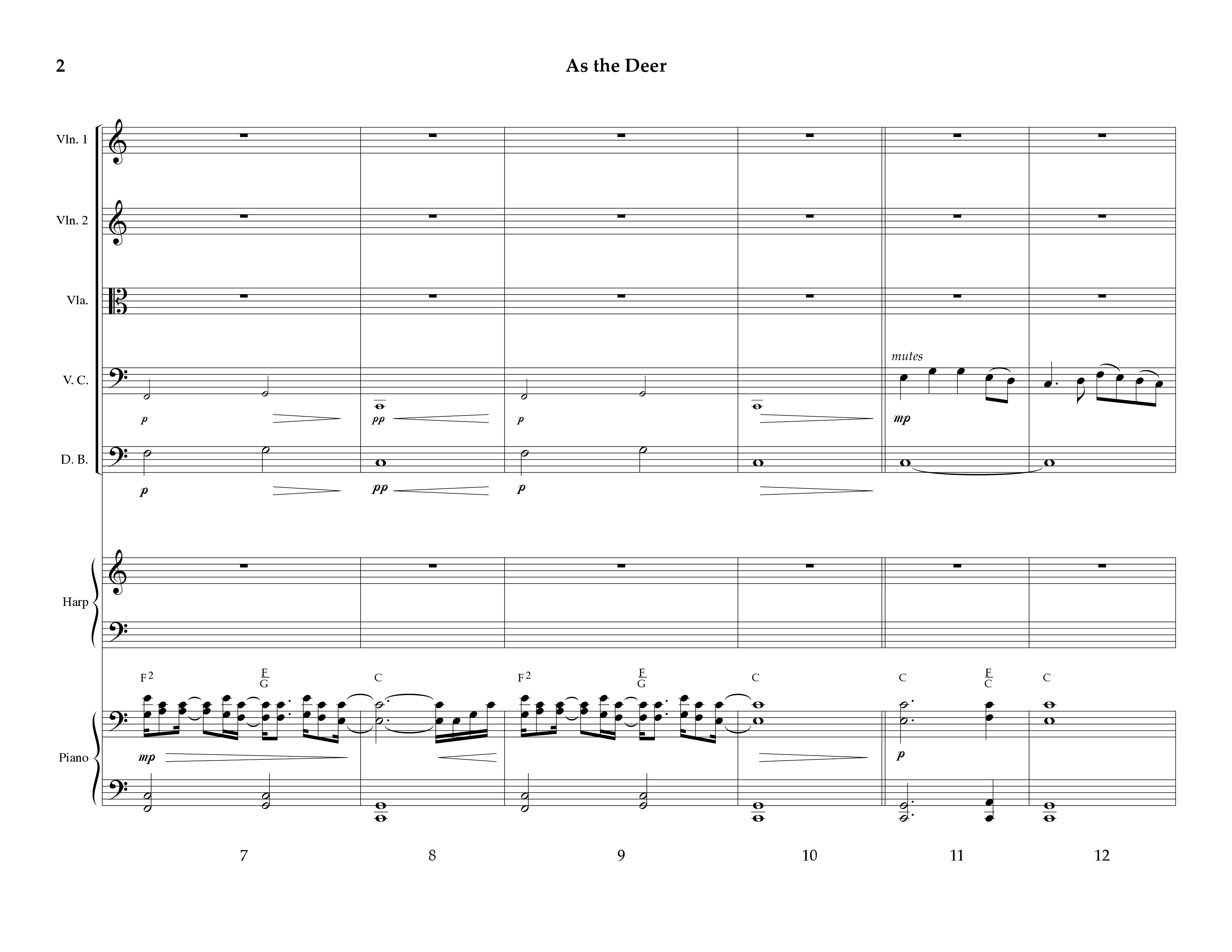 As The Deer (Instrumental) Orchestration (Lifeway Worship / Arr. Mark Johnson)