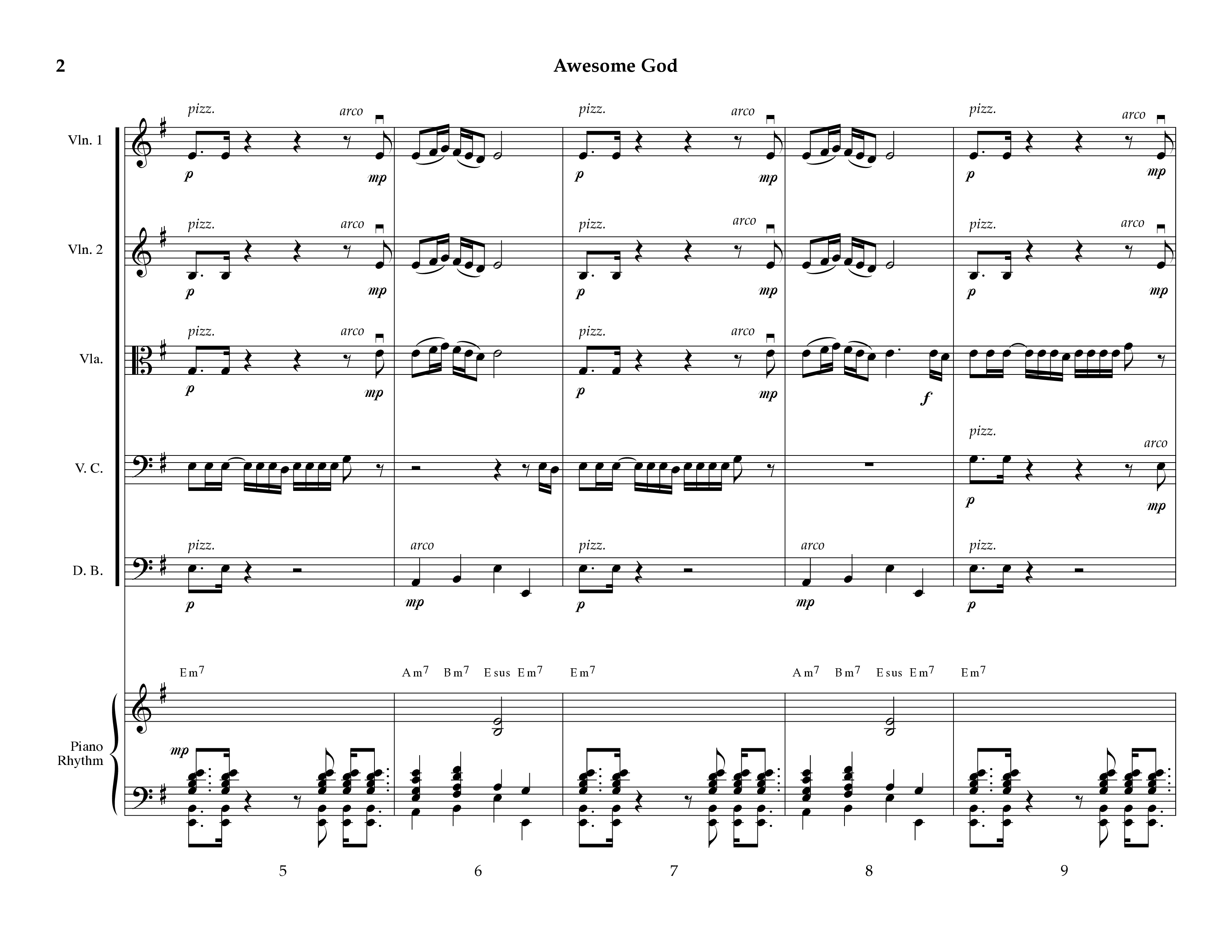 Awesome God (Instrumental) Conductor's Score (Lifeway Worship / Arr. Mark Johnson)