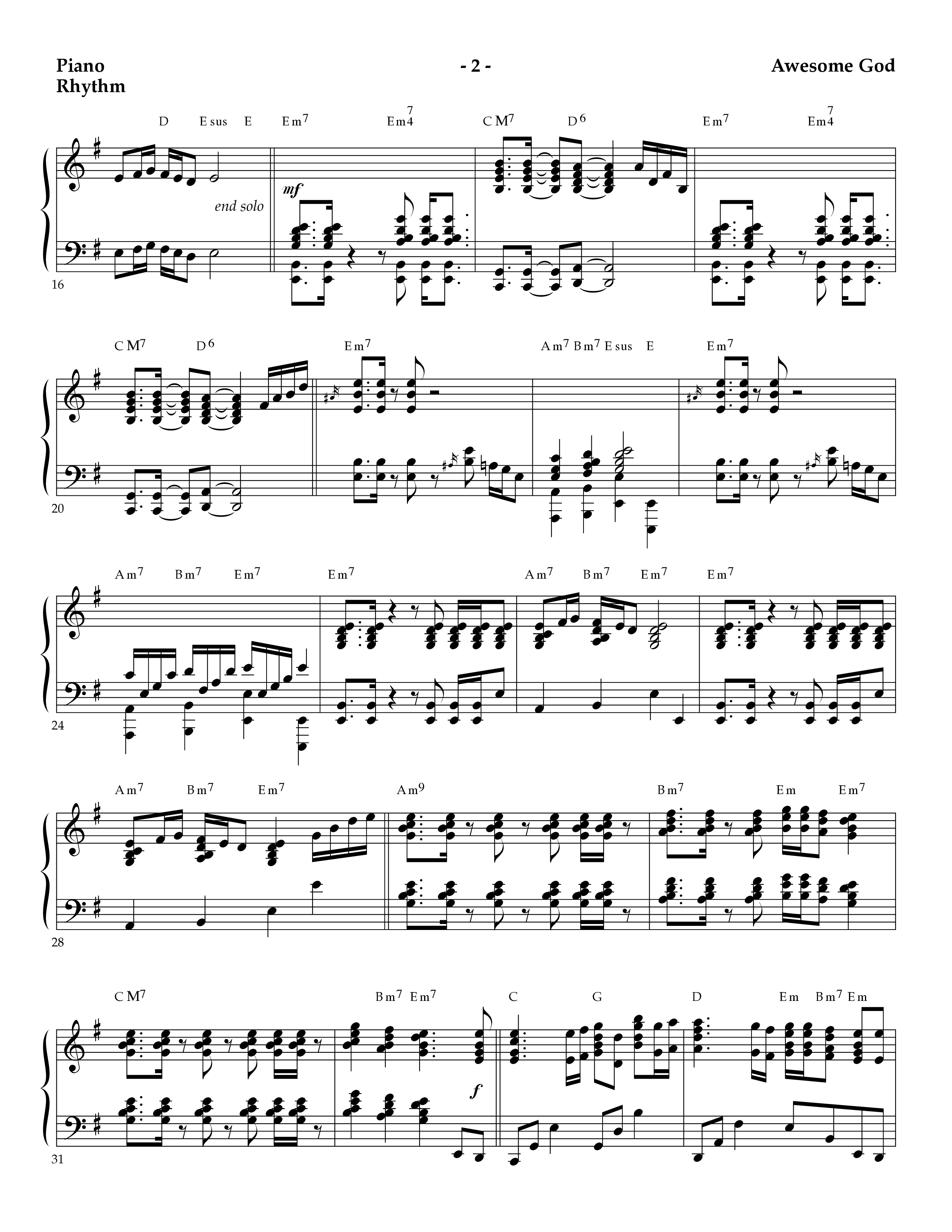 Awesome God (Instrumental) Piano Sheet (Lifeway Worship / Arr. Mark Johnson)